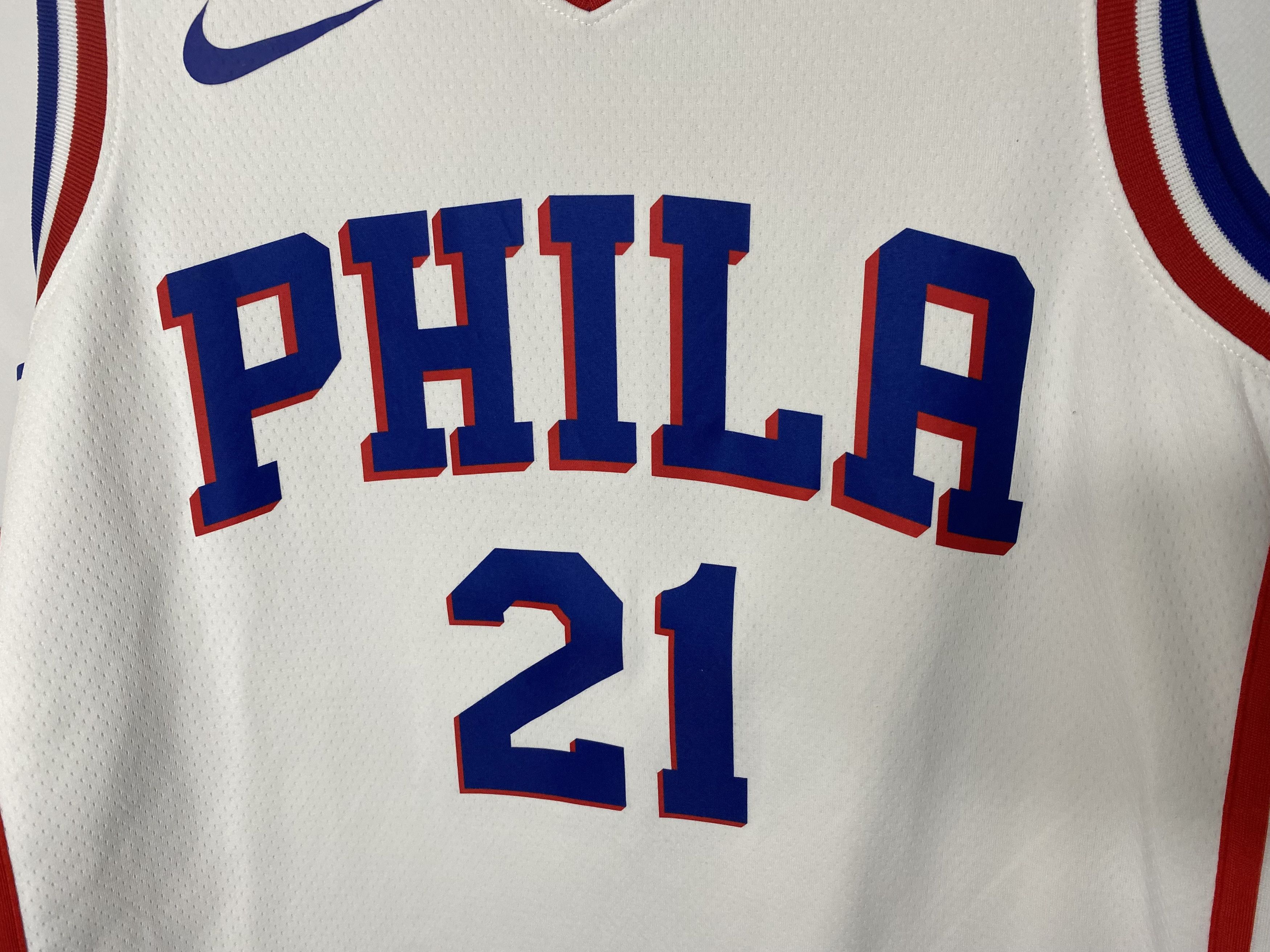 NBA × Nike EMBIID #21 PHILADELPHIA PHILA BASKETBALL NBA JERSEY SHIRT Size US L / EU 52-54 / 3 - 4 Thumbnail