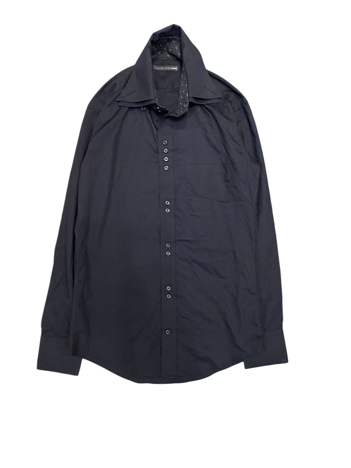 Tete Homme 2000s Tete Homme black vampire double collar multi button Size US M / EU 48-50 / 2 - 1 Thumbnail