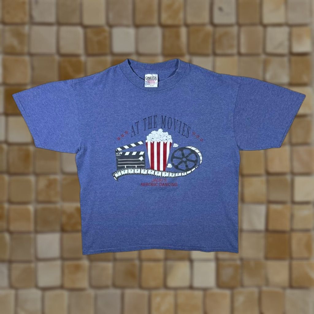 Vintage VINTAGE Oneita At The Movies Souvenir Graphic T-Shirt Blue Large Mens Size US L / EU 52-54 / 3 - 1 Thumbnail