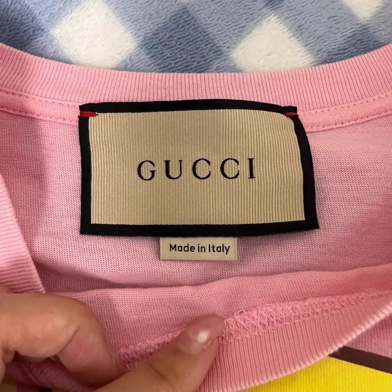 Gucci Gucci Pink cat banana lightning T-shirt short sleeves Size XXS / US 00 / IT 34 - 3 Thumbnail