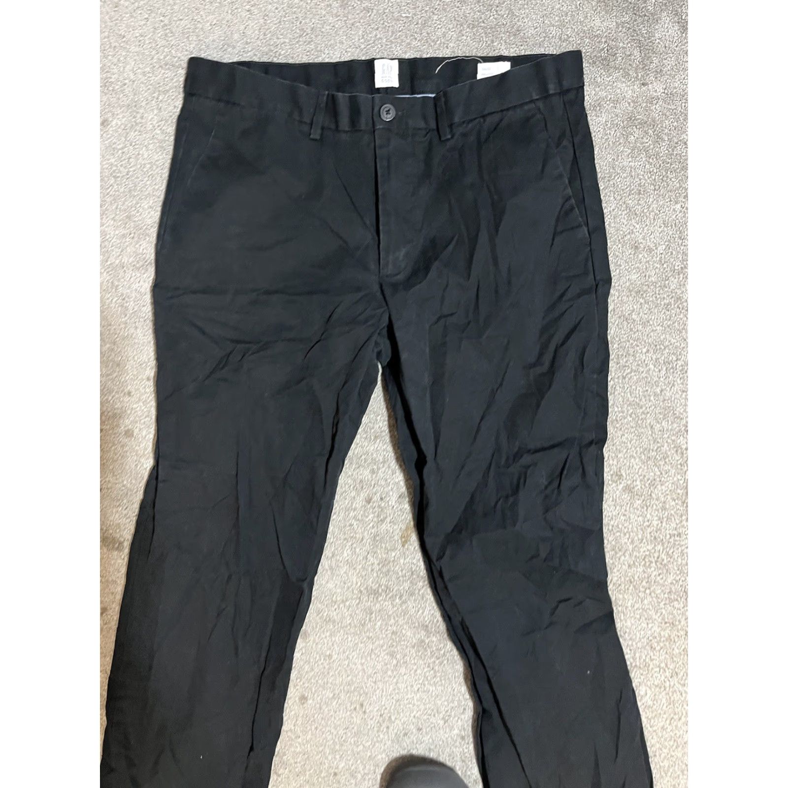 Gap Gap Chino Pants Men 34x32 Black Relaxed Fit Zip Fly Pockets Pants Size US 34 / EU 50 - 2 Thumbnail