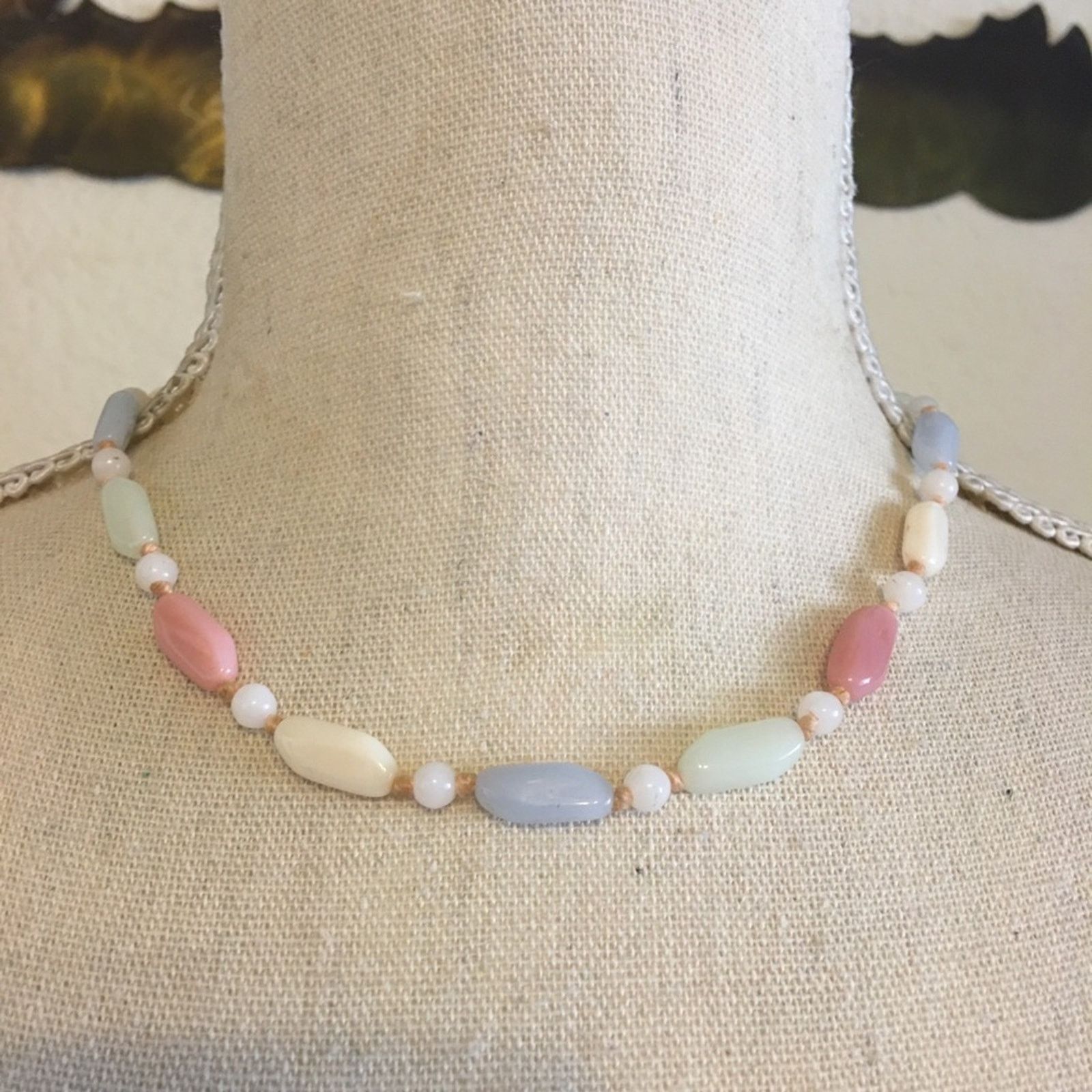 Vintage Vintage 70s knotted agate bead choker necklace Size ONE SIZE - 1 Thumbnail