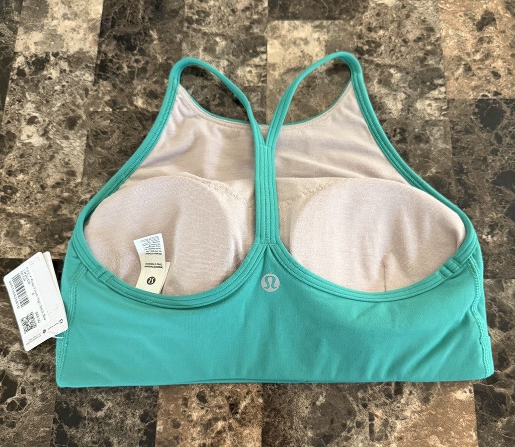 Lululemon LULULEMON FLOW Y WRAP FRONT HIGH NECK BRA GREEN SIZE 6 NWT Size ONE SIZE - 2 Thumbnail