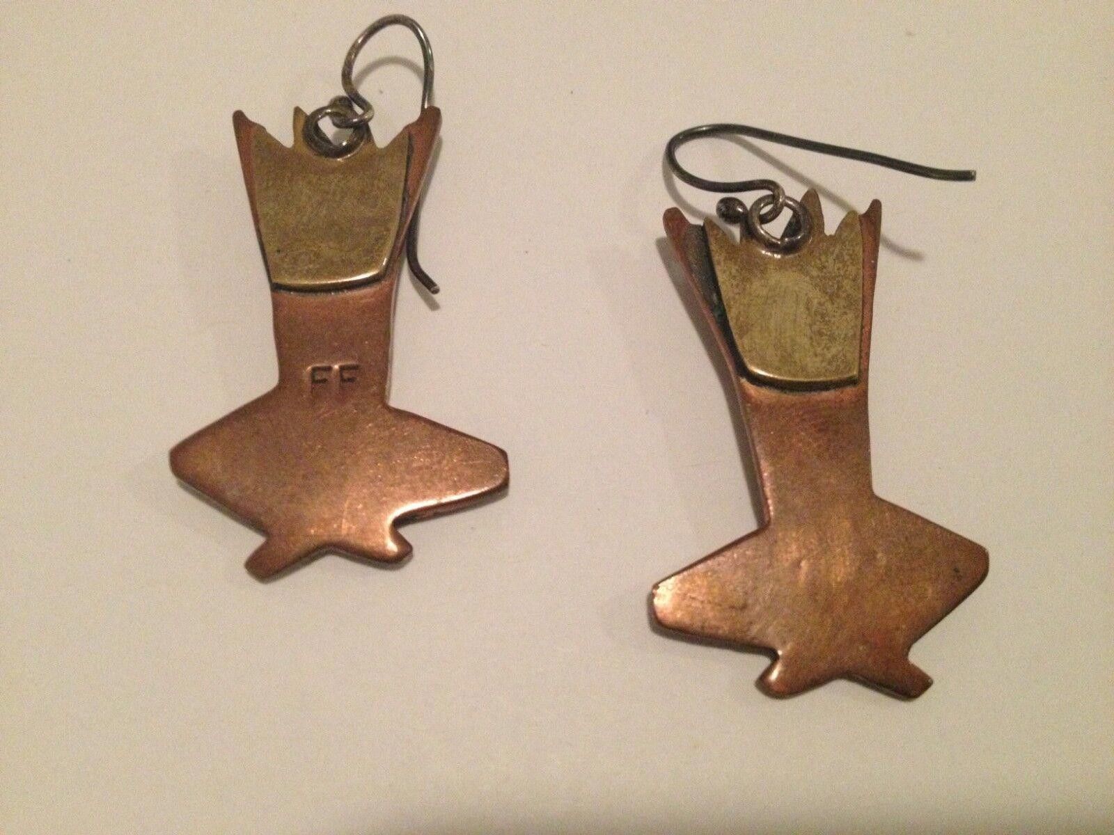 Designer Silver Brass Copper Red Garnet Cabochon Dangle Love Earrings Size ONE SIZE - 4 Thumbnail