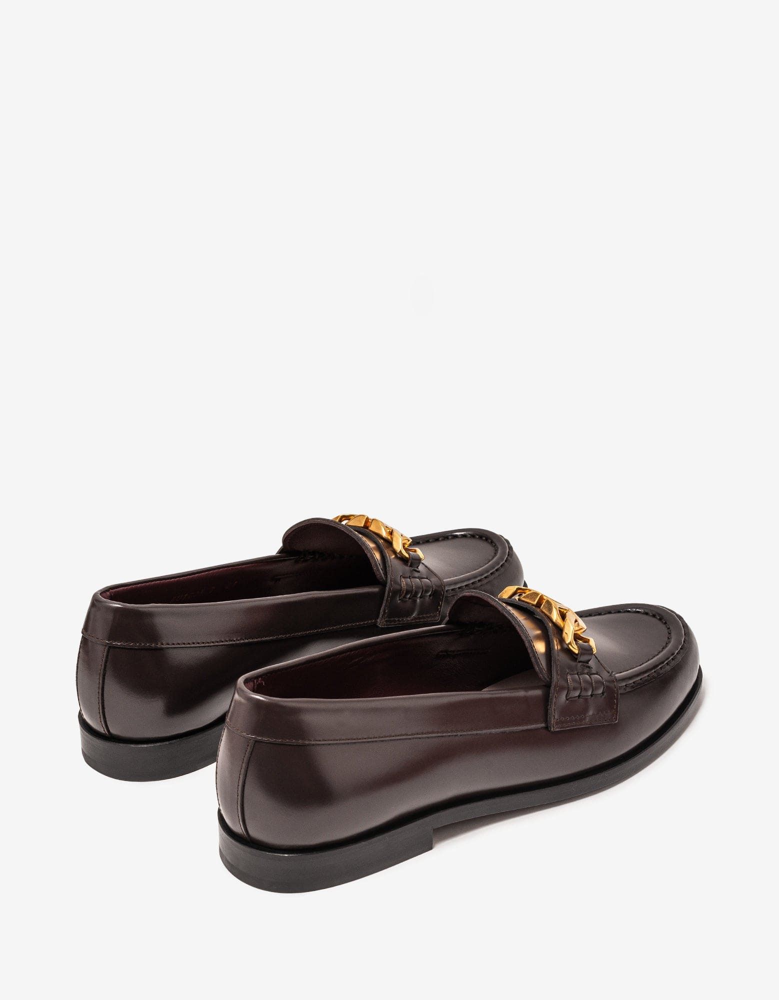 Valentino Brown VLogo Chain Loafers Size US 9 / EU 42 - 3 Thumbnail