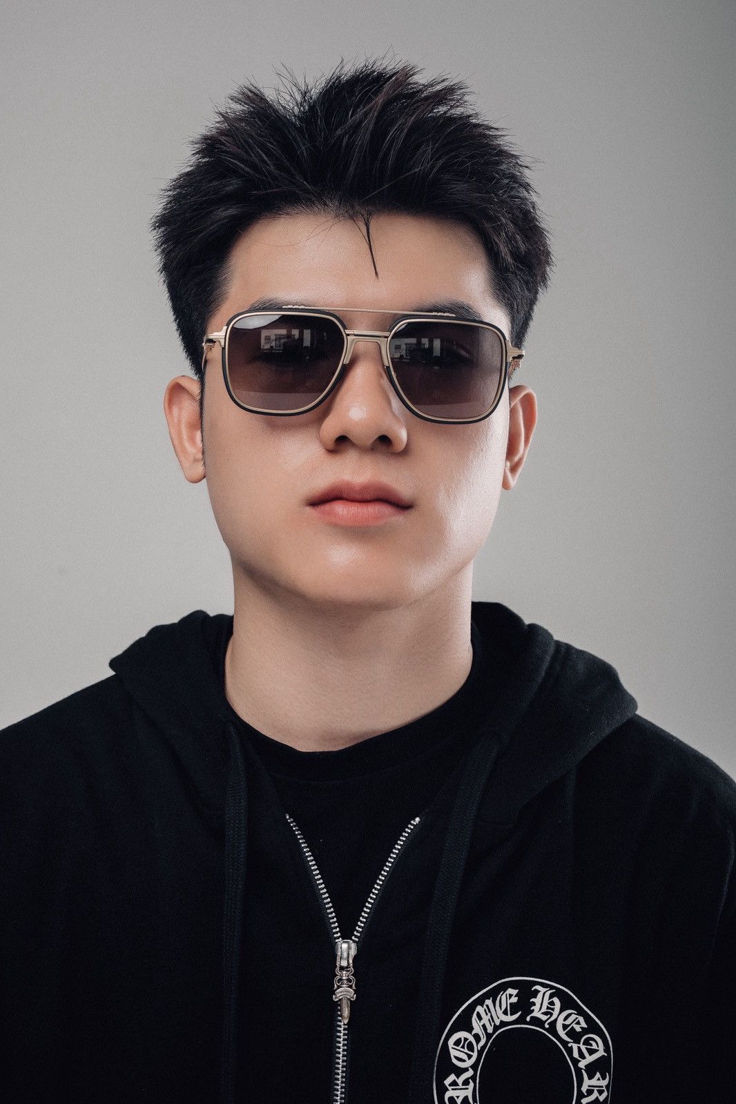 Chrome Hearts CHROME HEARTS HUMPSTER MATTE BLACK/ GOLD PLATED SUNGLASSES Size ONE SIZE - 9 Thumbnail