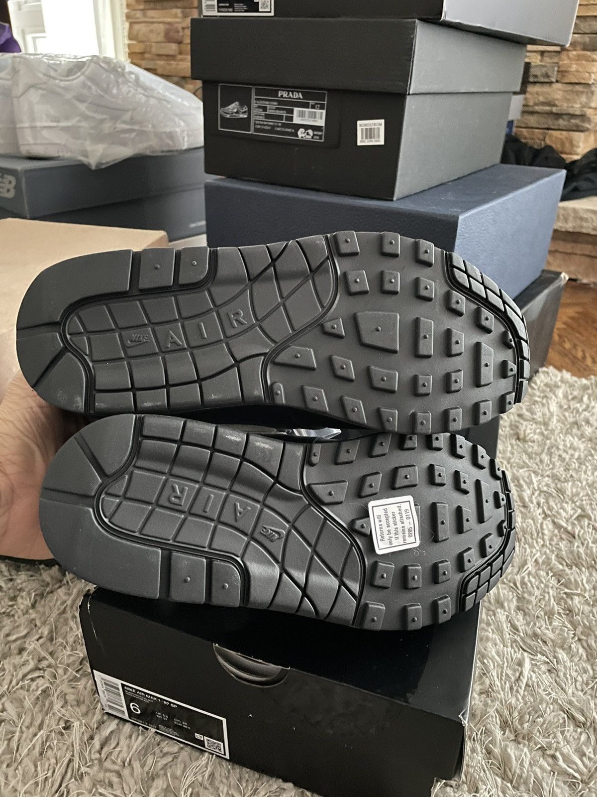 Nike Air Max 1 87 x Supreme Black Size US 7.5 / IT 37.5 - 7 Thumbnail