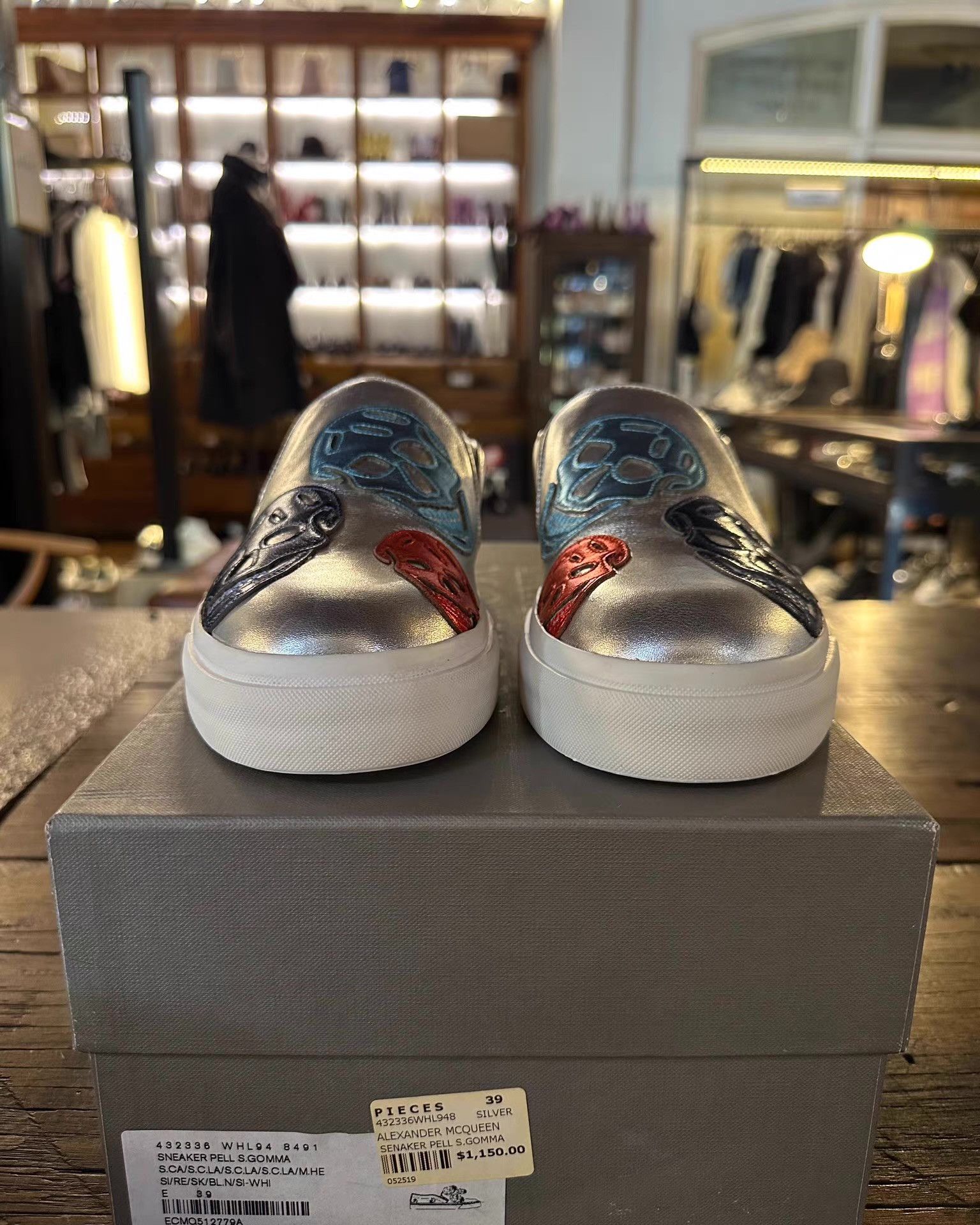 Alexander McQueen Alexander McQueen 16FW Leather Skull Slip‑Ons Ｑ25 Size US 7 / EU 40 - 1 Thumbnail