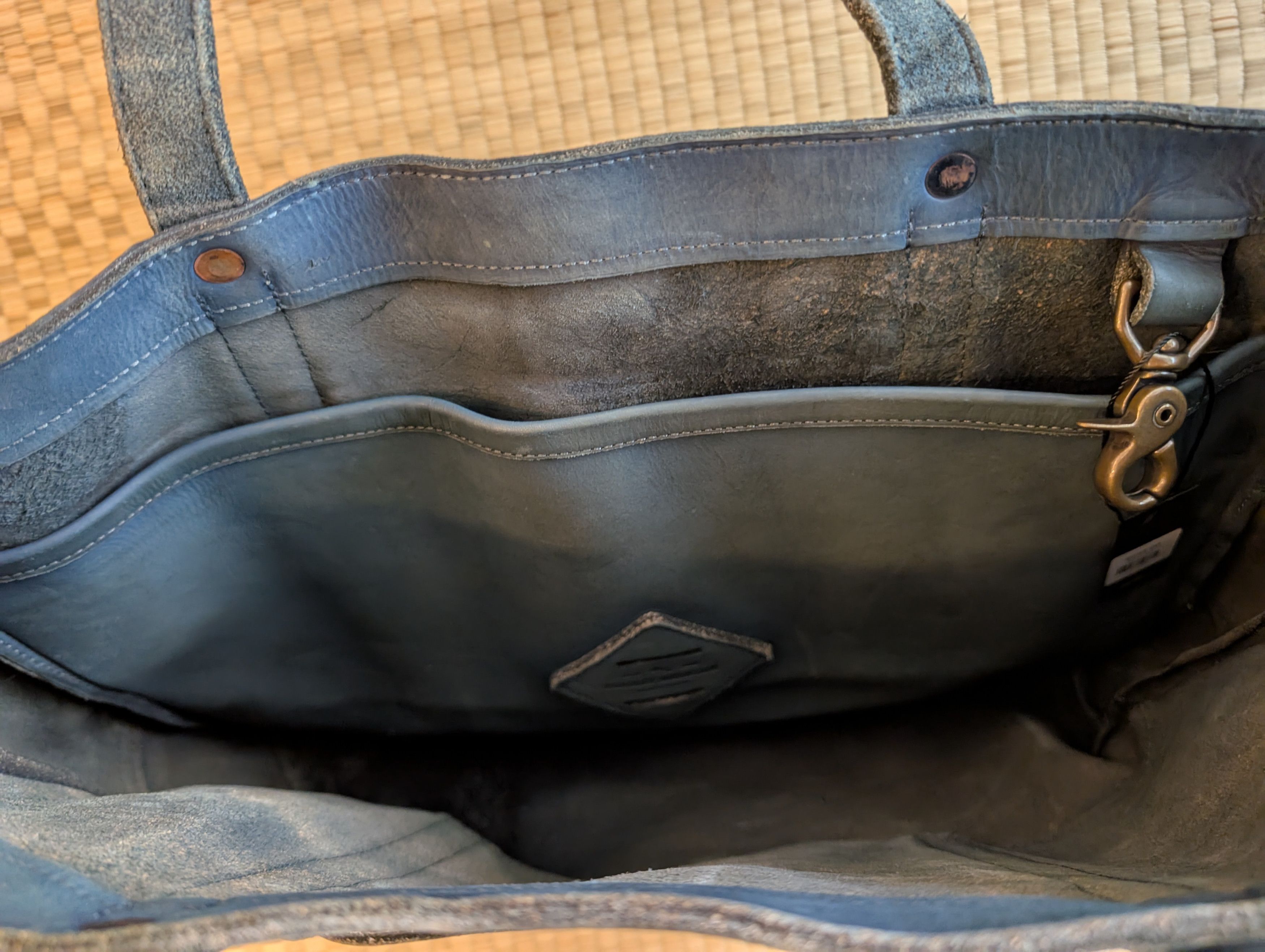 Bradley Mountain NWT SOLD OUT Bradley Mountain Indigo Dyed Leather Tote Size ONE SIZE - 3 Thumbnail