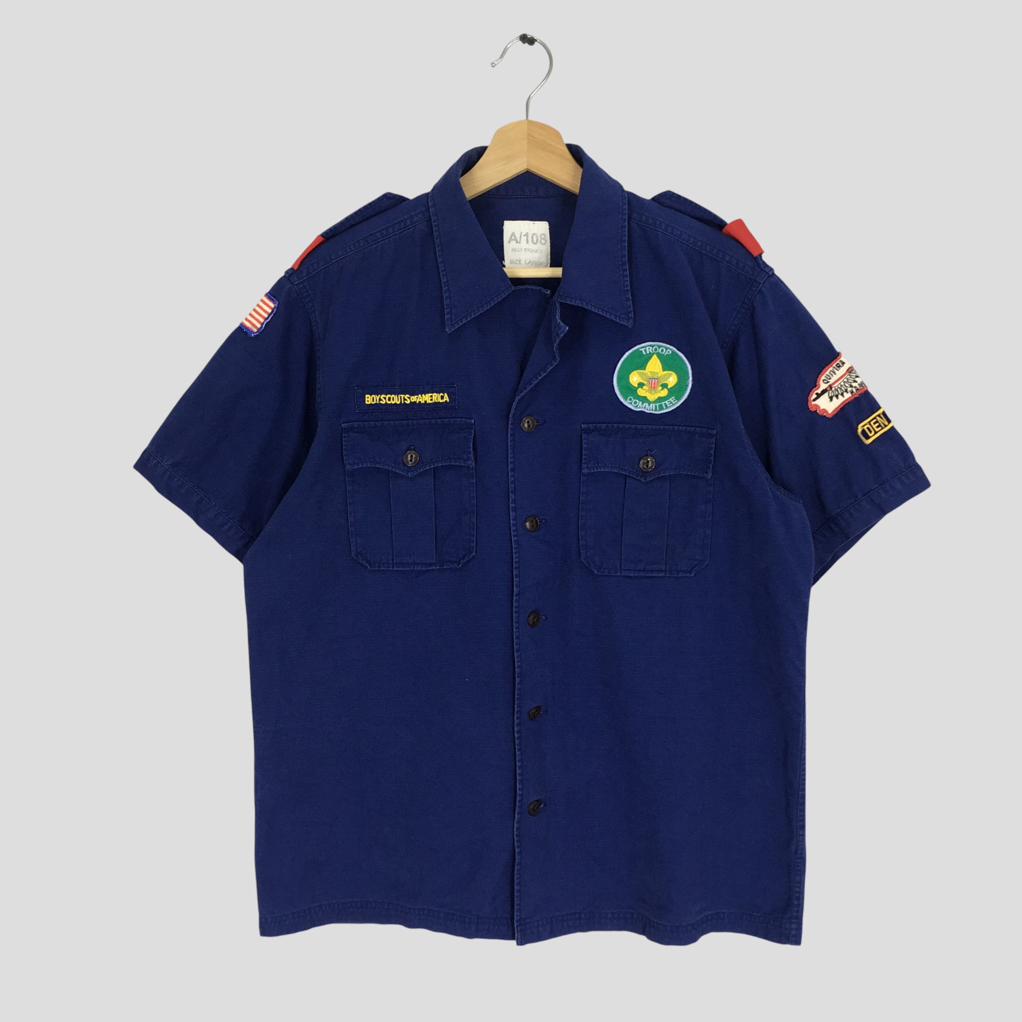 Troop Boyscout of america workwear shirt button up Size US L / EU 52-54 / 3 - 1 Thumbnail