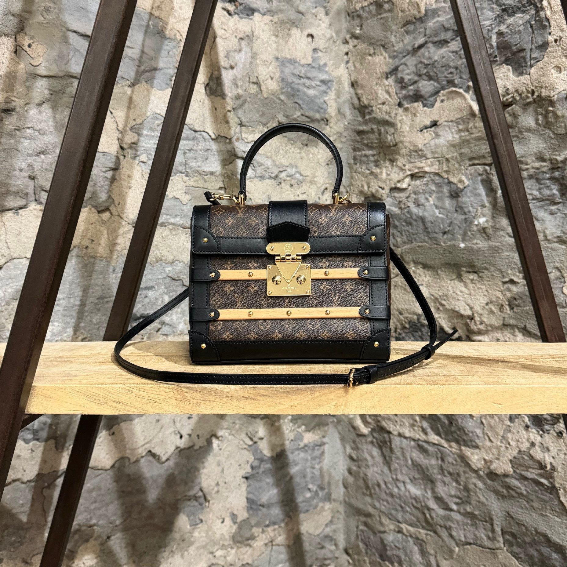 Louis Vuitton Monogram Wood Trianon PM Bag