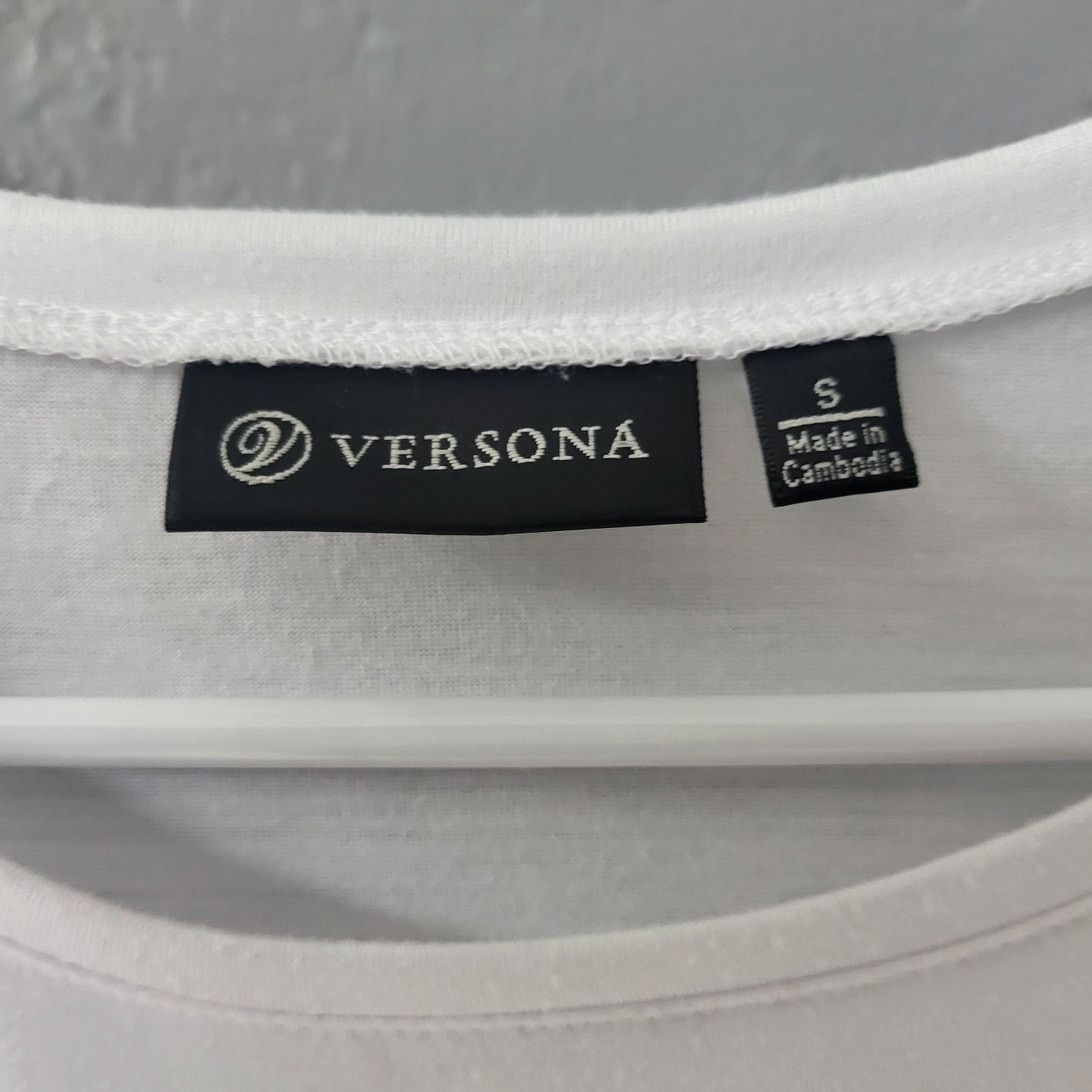 Other Versona White Top with Crochet 3/4 Sleeves - Small Size S / US 4 / IT 40 - 3 Thumbnail