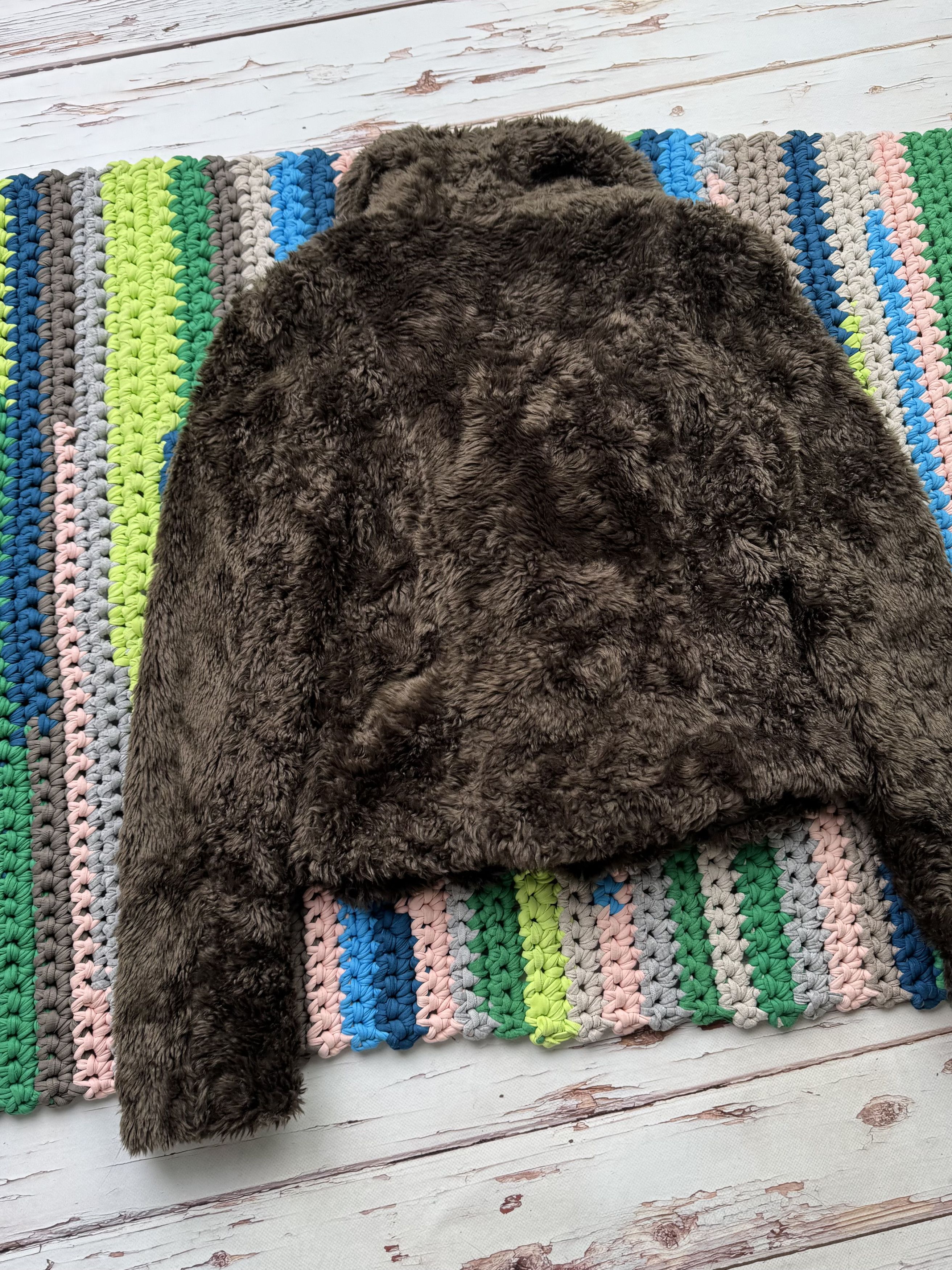 Japanese Brand Vintage Cropped Faux Fur Jacket (ET1)(D15) Size M / US 6-8 / IT 42-44 - 8 Thumbnail