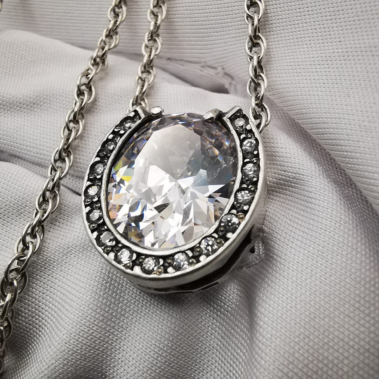 Sterling Silver × Vintage Vintage Lucky Pendant 925 sterling silver, Cubic Zirconia Size ONE SIZE - 4 Thumbnail