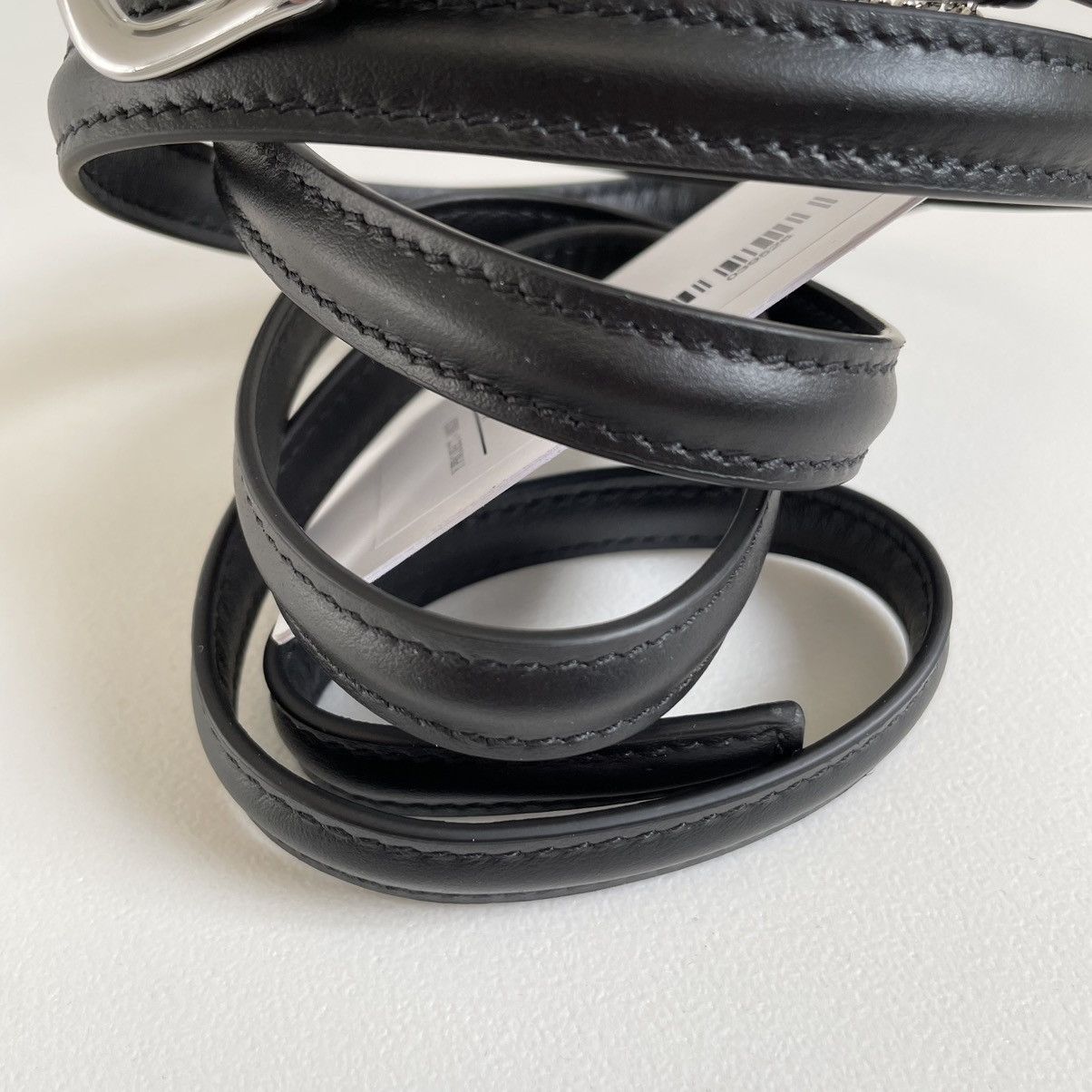 Y/Project Black Leather ‘I Heart Y’ Metal Buckle Belt Size ONE SIZE - 4 Thumbnail