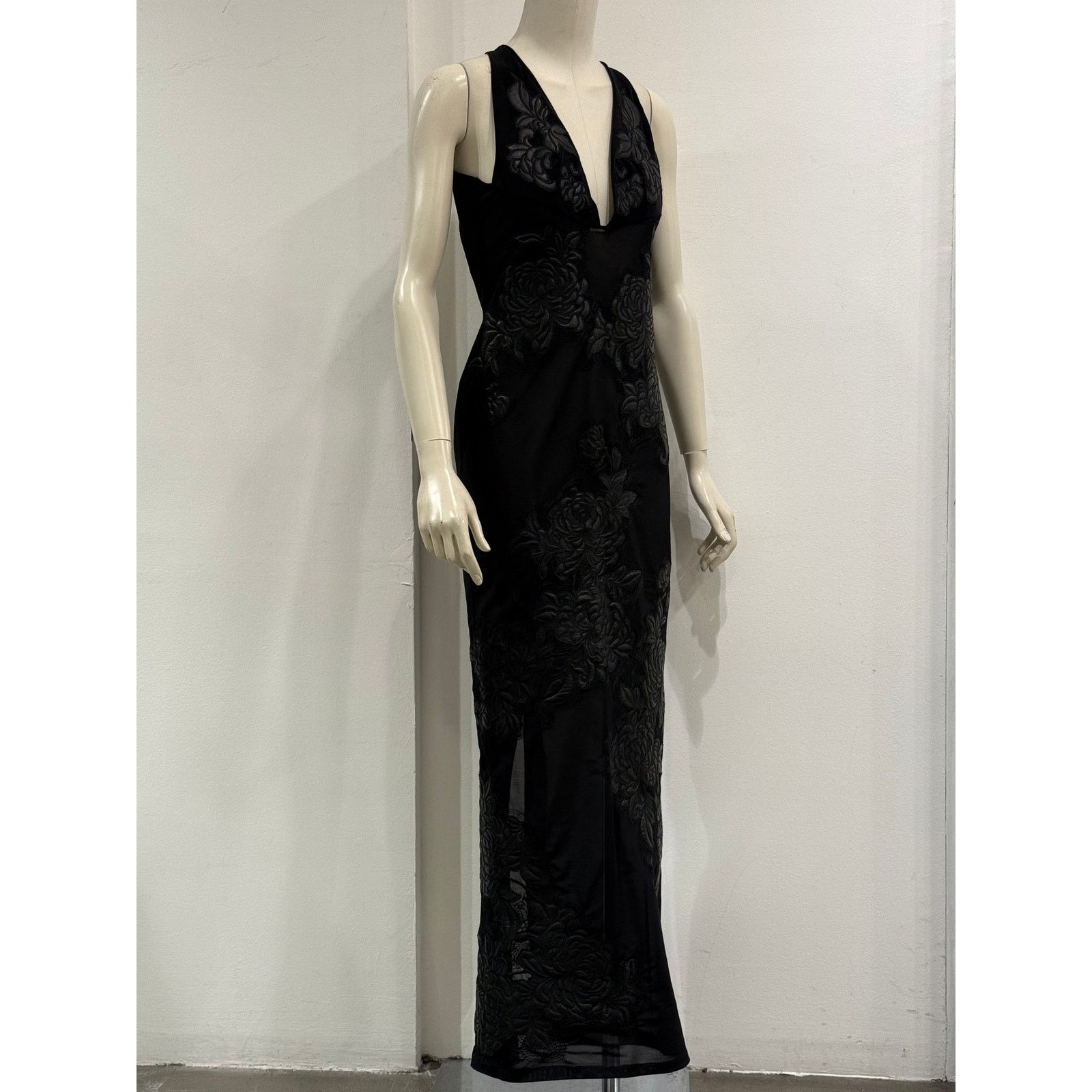 Roberto Cavalli A/W2002 Roberto Cavalli runway floral patches sheer dress Size S / US 4 / IT 40 - 3 Thumbnail