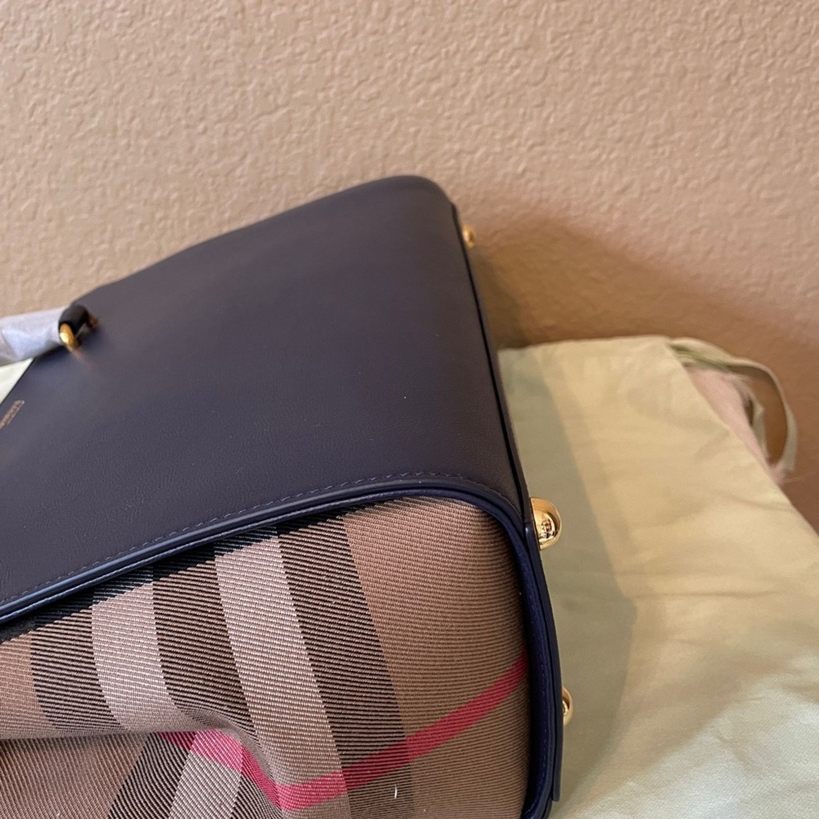 Burberry Burberry Banwell Tote navy Leather Shoulder Bag New Size ONE SIZE - 9 Thumbnail