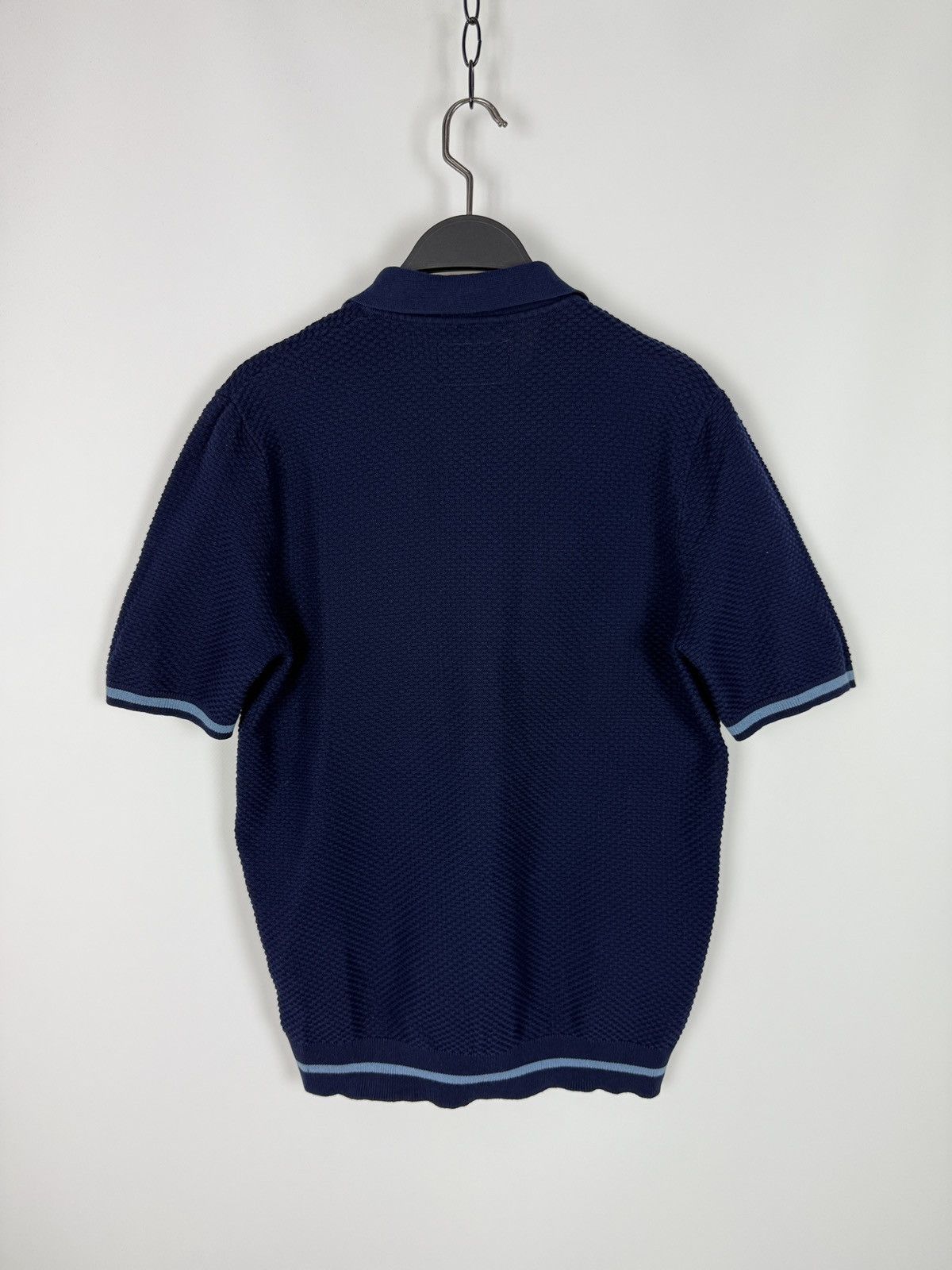 Folk Folk Navy Blue Cotton Button Up Knit Summer Shirt M Size US M / EU 48-50 / 2 - 3 Thumbnail