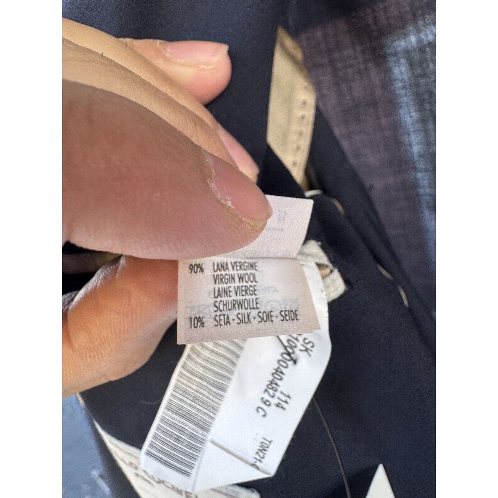 Brunello Cucinelli Brunello Cucinelli Navy Blue Wool Silk Blazer IT54/US 44 Size 44R - 8 Thumbnail