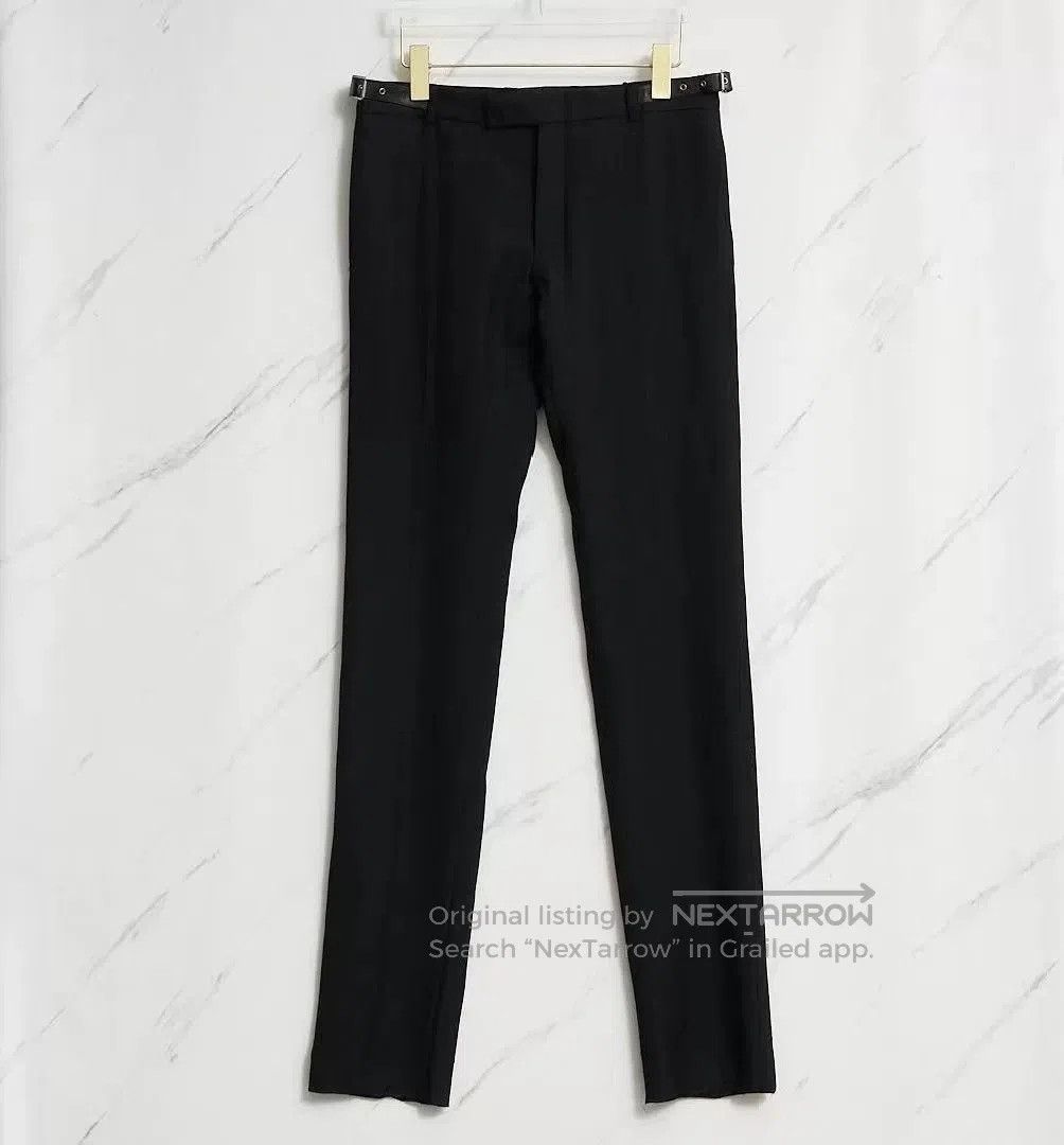 Saint Laurent Paris Saint Laurent Men's Black Wool Trousers. Size US 32 / EU 48 - 1 Thumbnail
