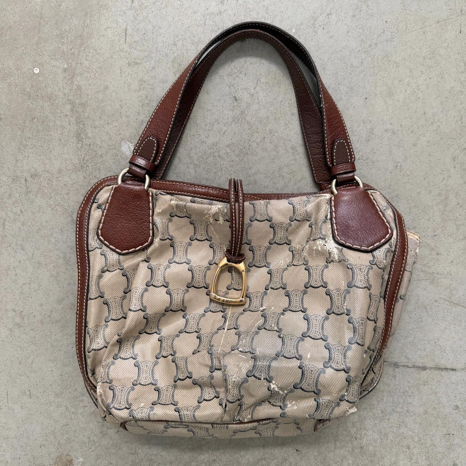 Celine Celine Macadam PVC Shoulder Bag Brown Size ONE SIZE - 1 Thumbnail