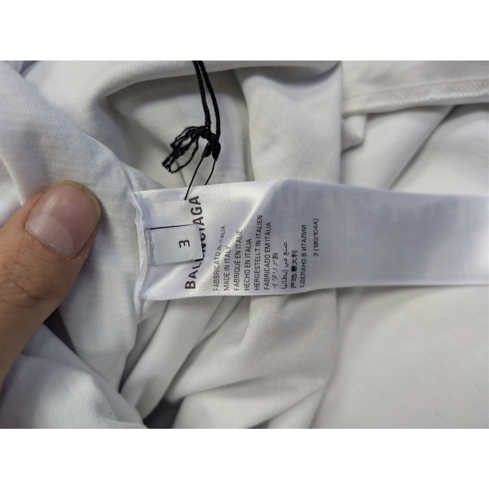 Balenciaga o1rshd1 Cotton Hybride Large Sweater T-Shirt in Black Size US L / EU 52-54 / 3 - 13 Thumbnail