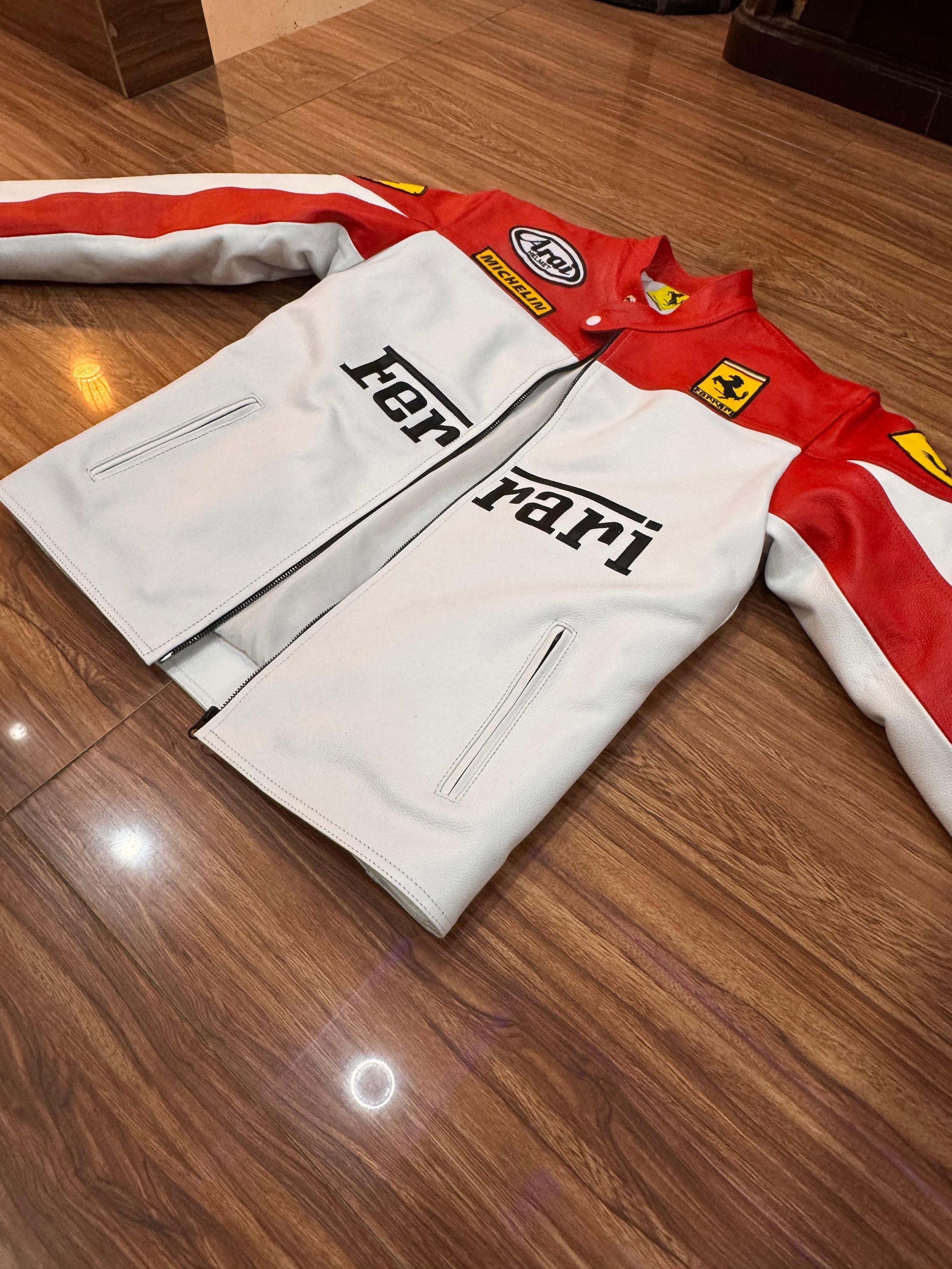Ferrari × Vintage Vintage Ferrari Leather Jacket Size US XL / EU 56 / 4 - 2 Thumbnail