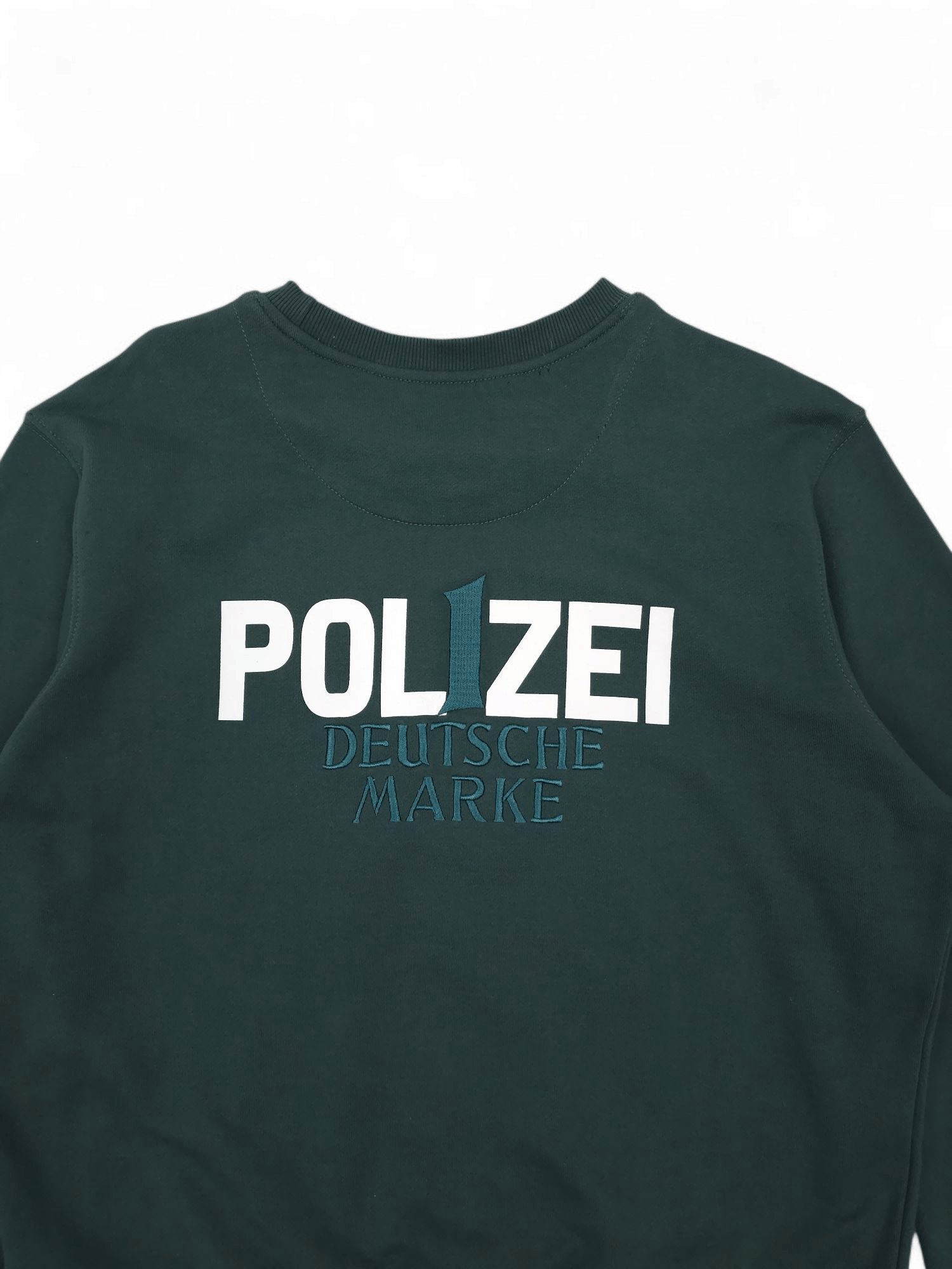 Vintage 💎 Vintage Green Polizei Kanye Vetements Crewneck Sweatshirt Size US L / EU 52-54 / 3 - 4 Thumbnail