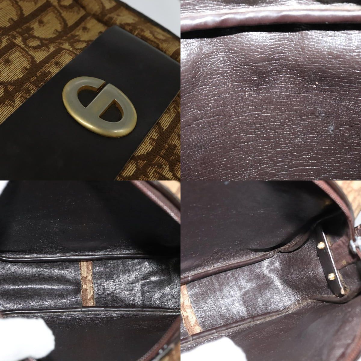 Dior DIOR Trotter Canvas Shoulder Bag Brown Size ONE SIZE - 11 Thumbnail