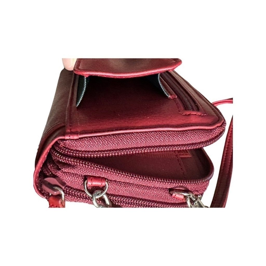 Dockers DOCKERS Genuine Leather Red Crossbody Bag. Size ONE SIZE - 5 Thumbnail