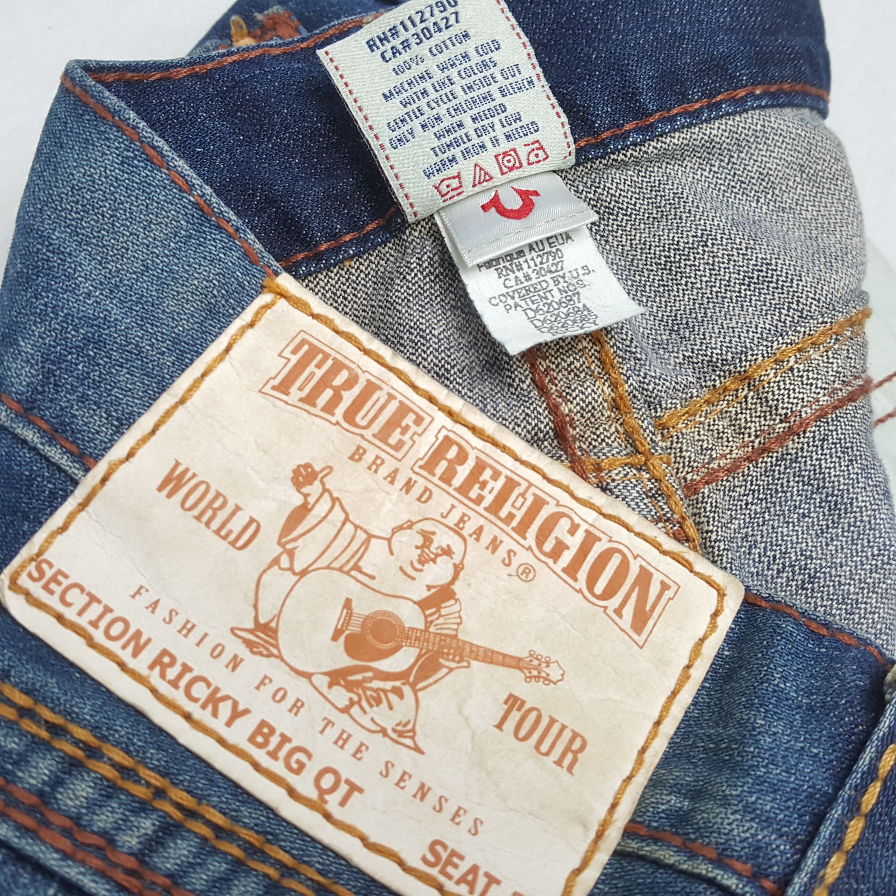 True Religion × Vintage Vintage TRUE RELIGION American Fashion Brand Denim Jeans Size US 37 - 15 Thumbnail