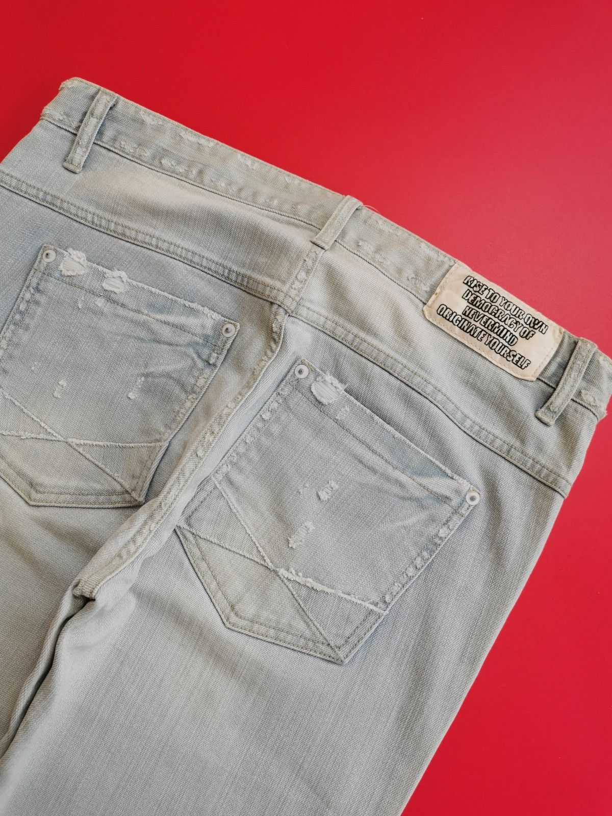 Japanese Brand Bluenotchjeans Nevermind Denim ERD Grunge Size US 34 / EU 50 - 9 Thumbnail