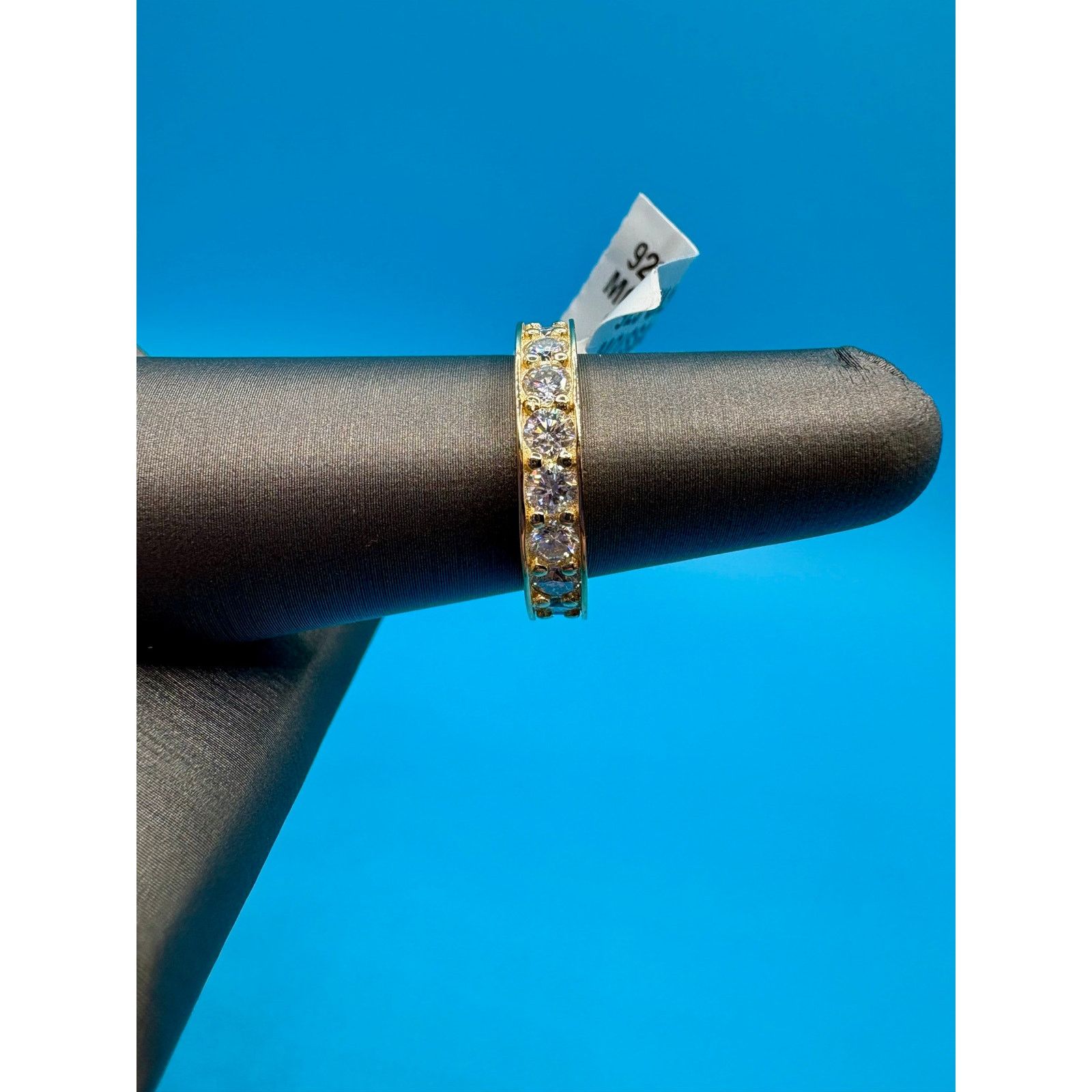 Jewelry Sz. 4.75 (5) 3CTW Moissanite Eternity Band - Gold over 925 Size ONE SIZE - 2 Thumbnail
