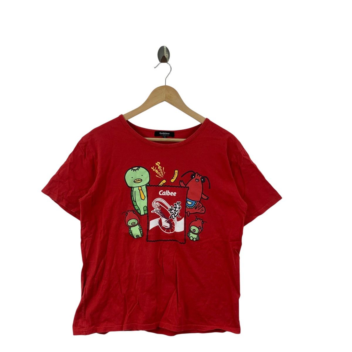 Other Doublefocus Calbee Snack Graphic Tee Red Cartoon Character Size L / US 10 / IT 46 - 3 Thumbnail