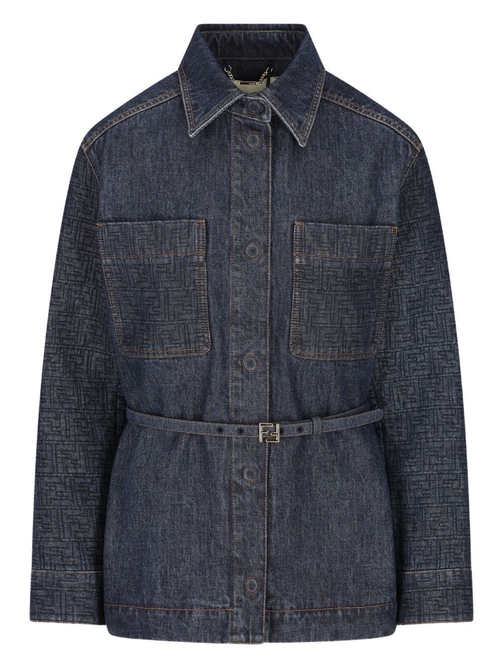 Fendi DENIM COTTON JACKET Size XS / US 0-2 / IT 36-38 - 1 Thumbnail