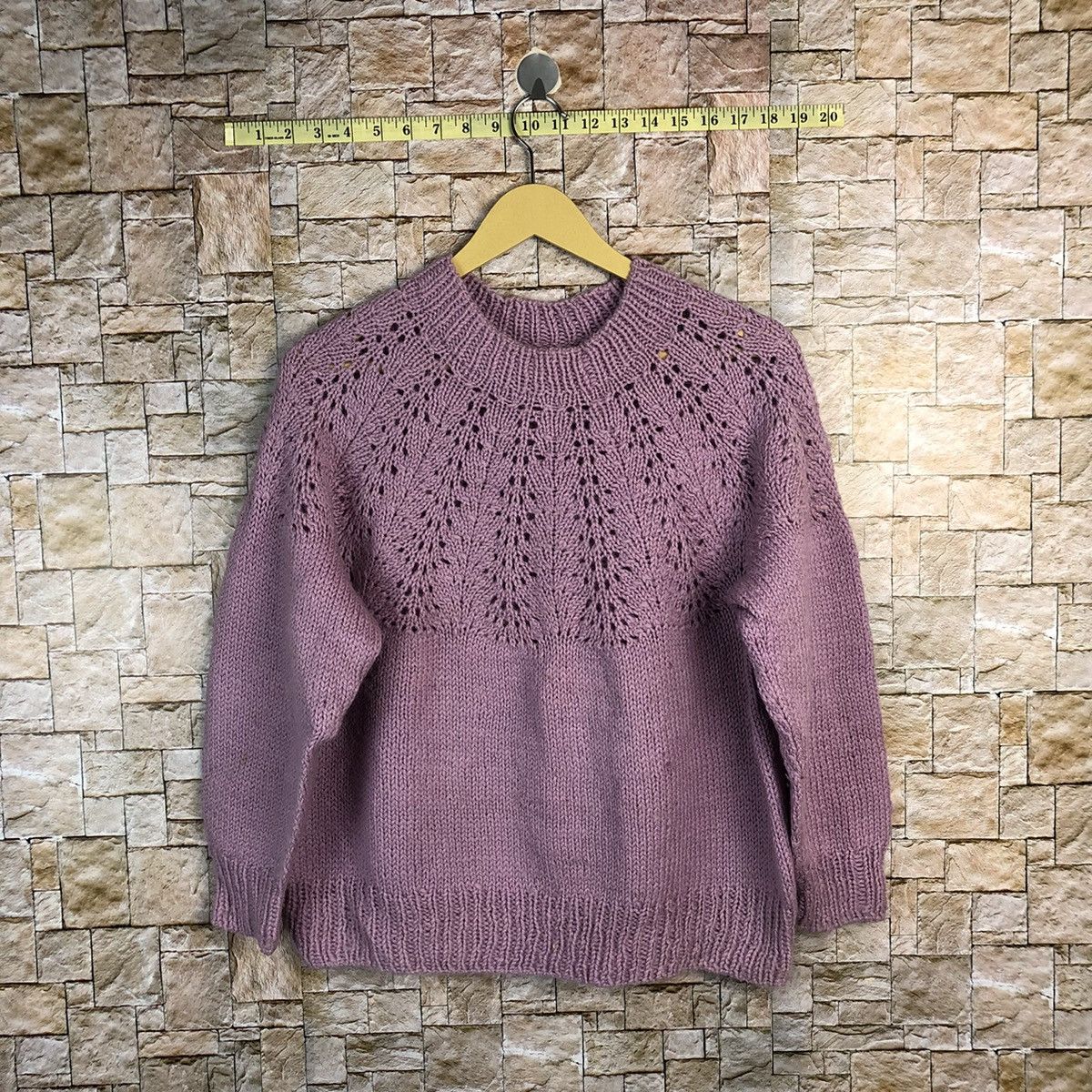 Homespun Knitwear × Japanese Brand Japanese Brand Purple Knitwear crochet #A790 Size S / US 4 / IT 40 - 1 Thumbnail