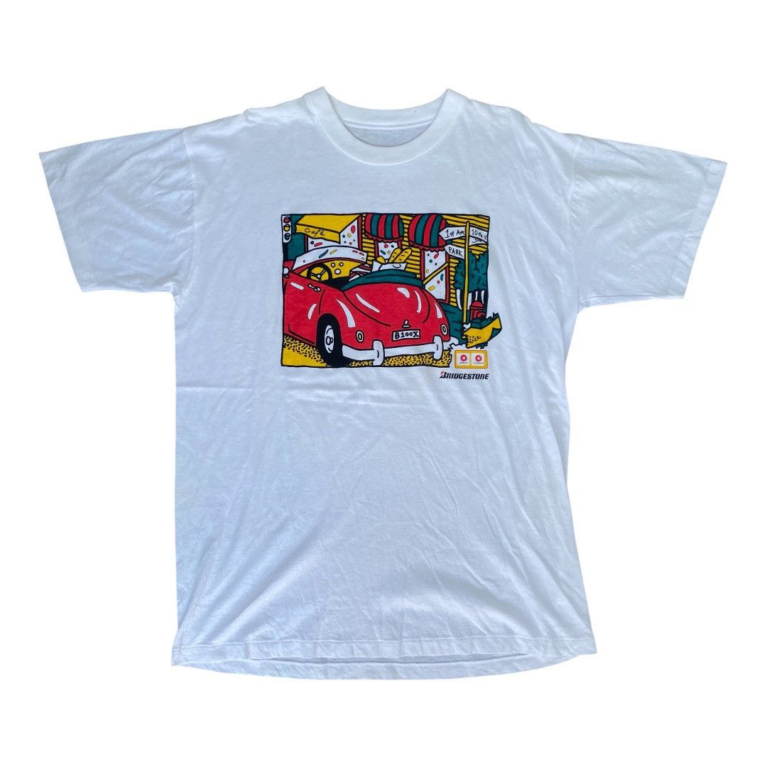 Designer × Vintage Vintage Rare 90s Bridgestone Car t shirt Size US L / EU 52-54 / 3 - 1 Thumbnail