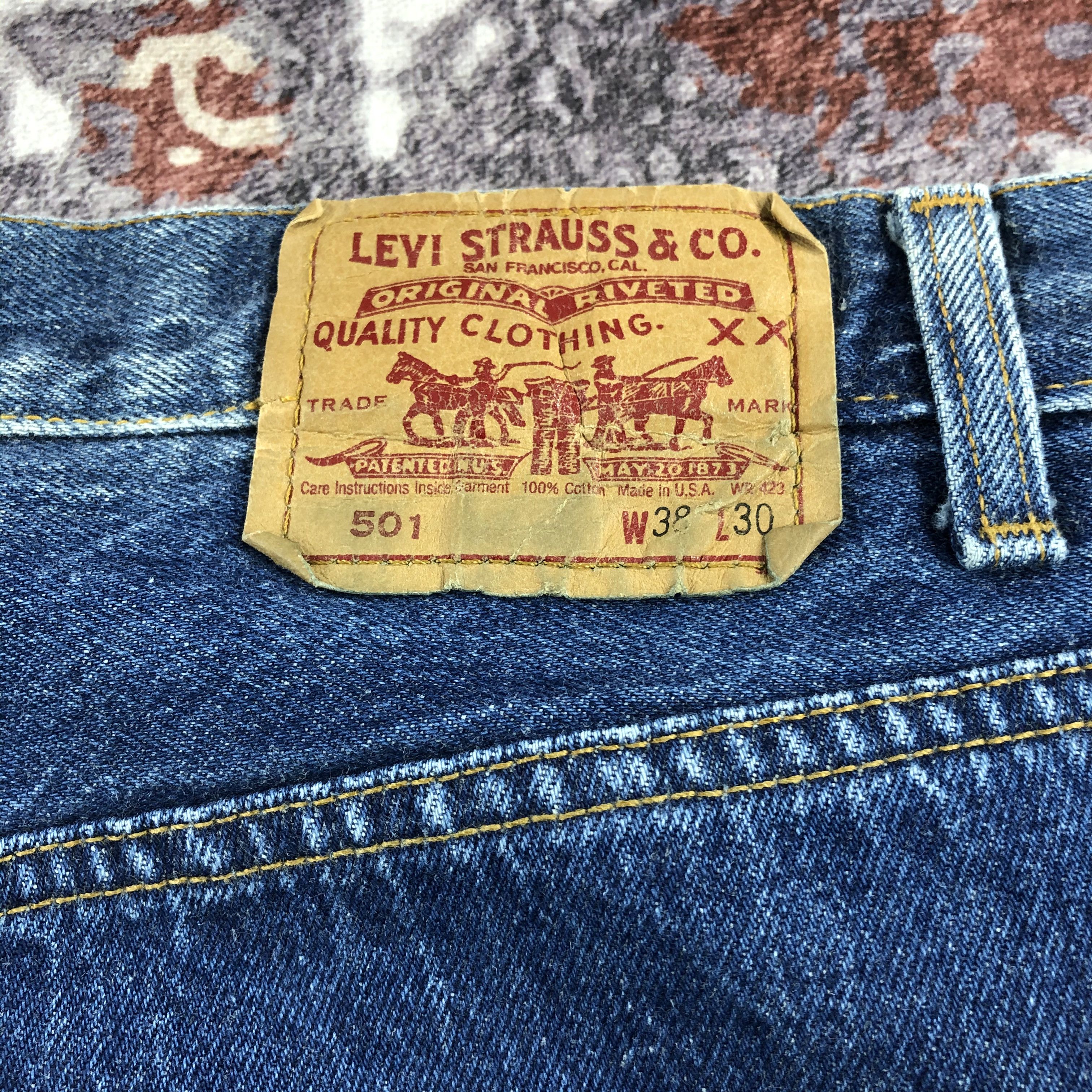 Levi's × Vintage Vintage 90s Blue Wash Levis 501 Jeans-JM2177 Size US 35 - 6 Thumbnail