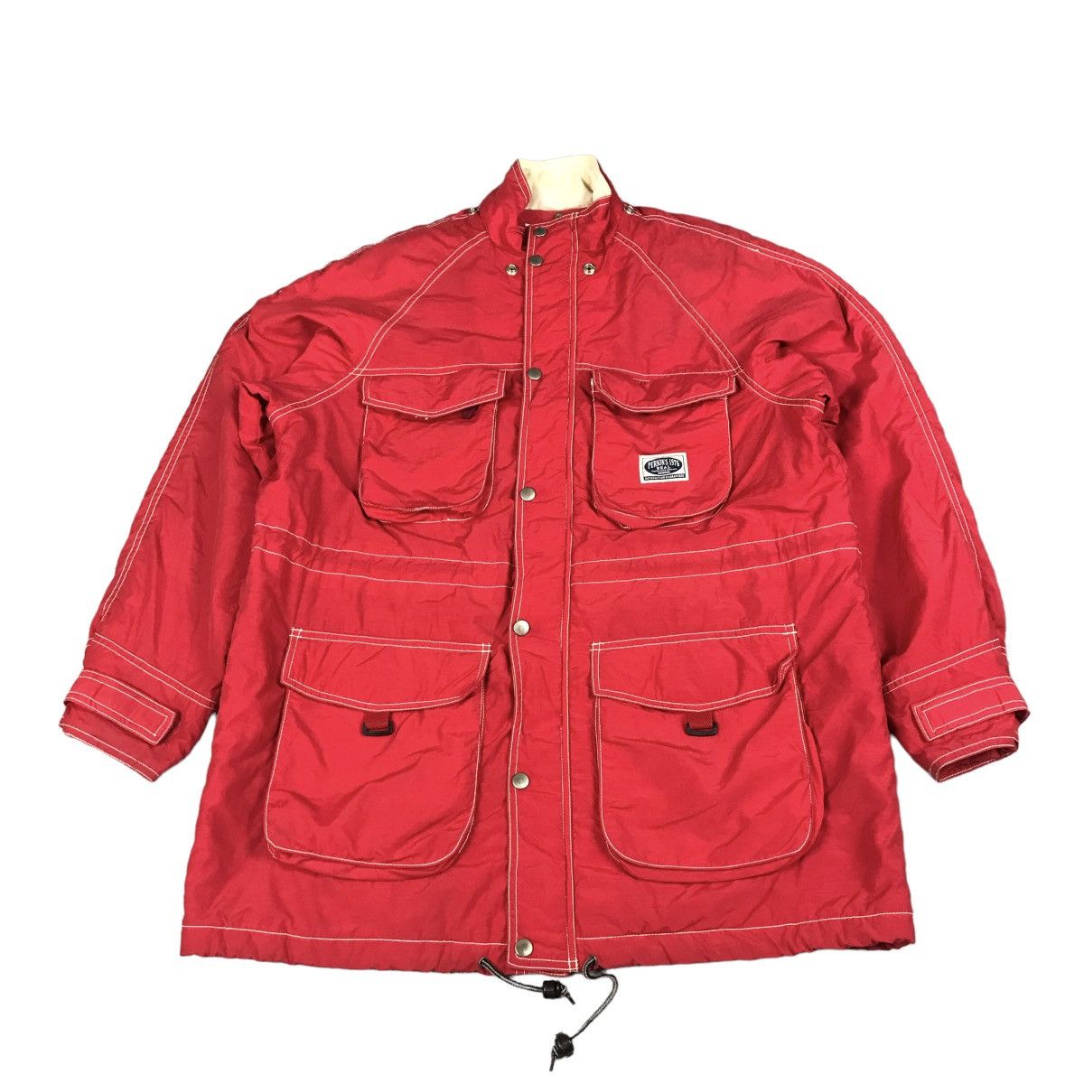 image of Persons x Vintage Person Cupro Jacket in Red, Men's (Size Medium)