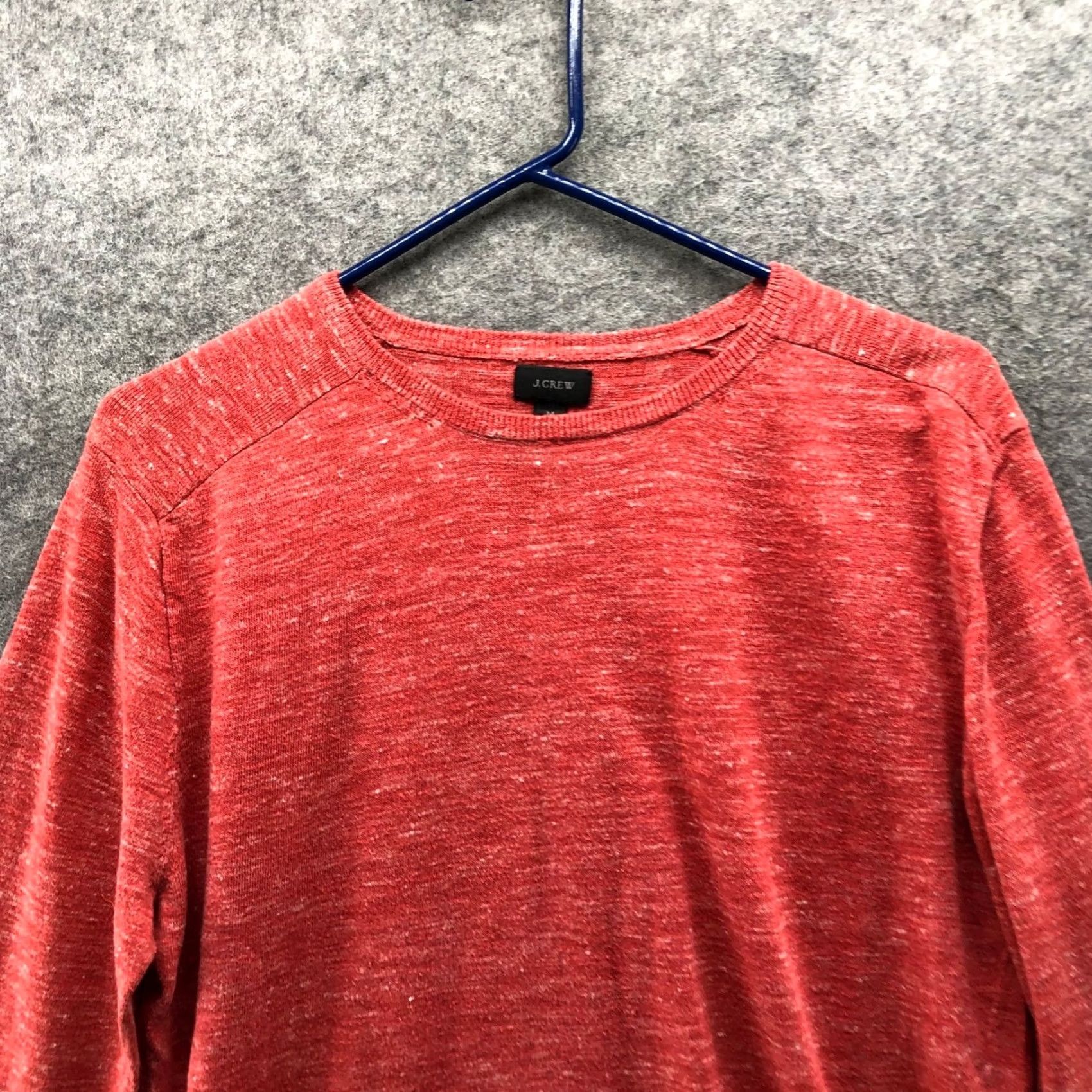 J.Crew J.CREW Linen Blend Sweater Mens M Crewneck Pullover Coral Heathered Size US M / EU 48-50 / 2 - 3 Thumbnail