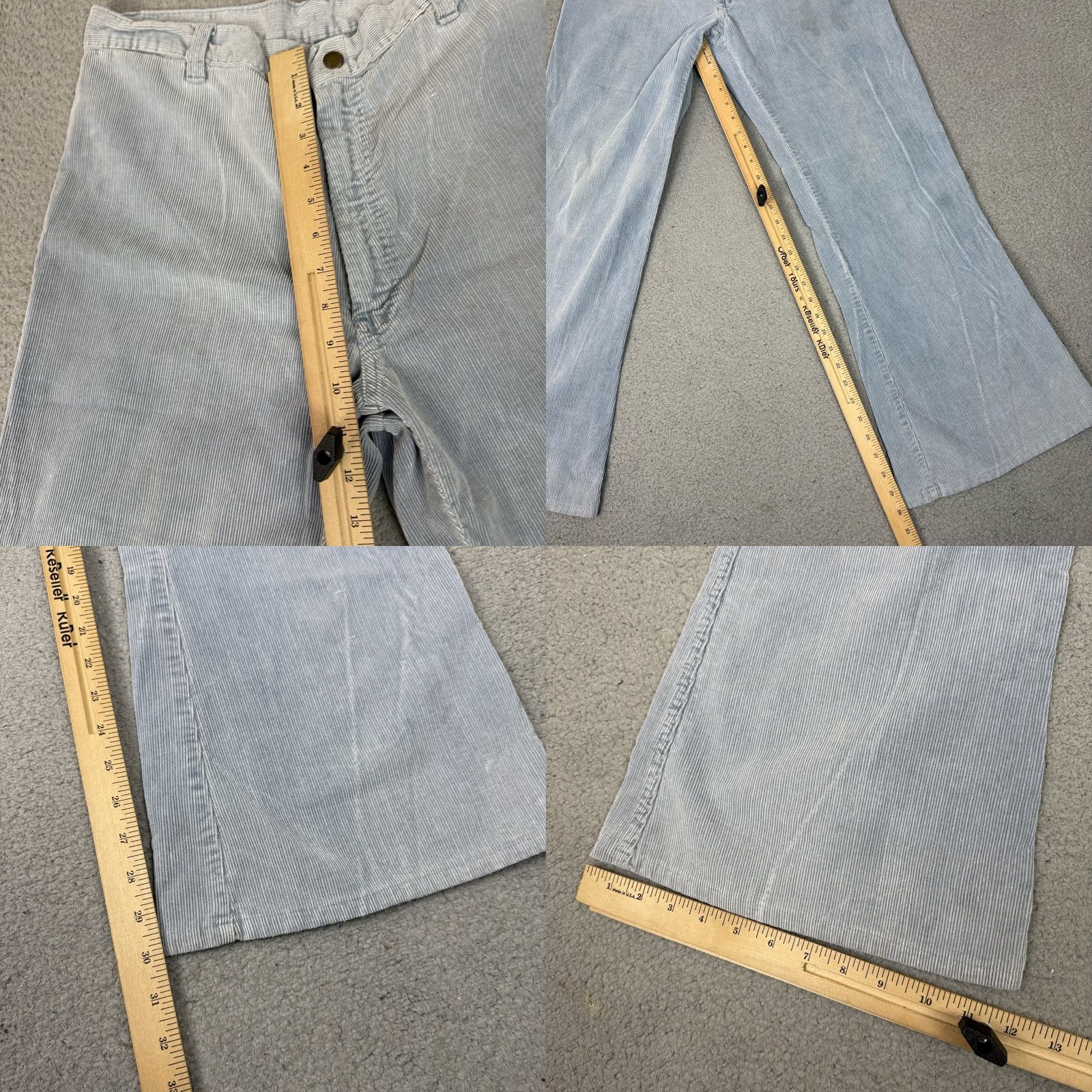 Bell VINTAGE Tobias Pants Adult 32 Blue Corduroy Bell Bottoms Trousers High Waisted Size US 32 / EU 48 - 9 Thumbnail