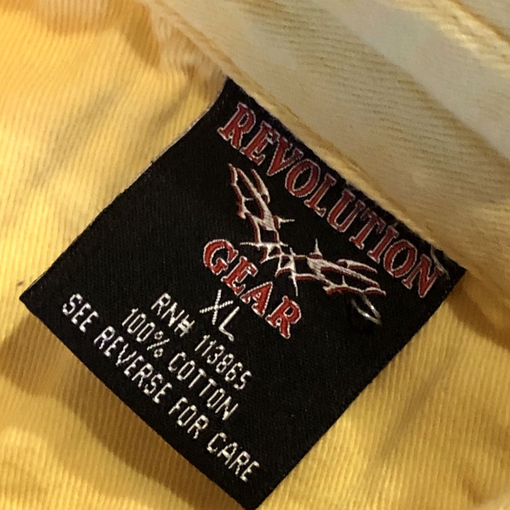 Vintage Revolution Gear Little Sturgis KY Rally 2007 Yellow Sleeveless Denim Shirt Mens XL Size US XL / EU 56 / 4 - 7 Thumbnail