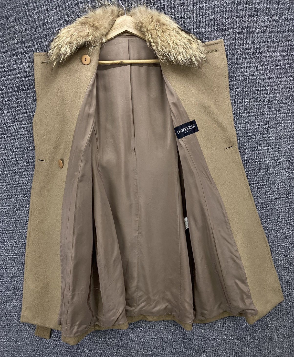 George Vintage Georges Rech Paris Wool Long Jacket Size XS / US 0-2 / IT 36-38 - 7 Thumbnail