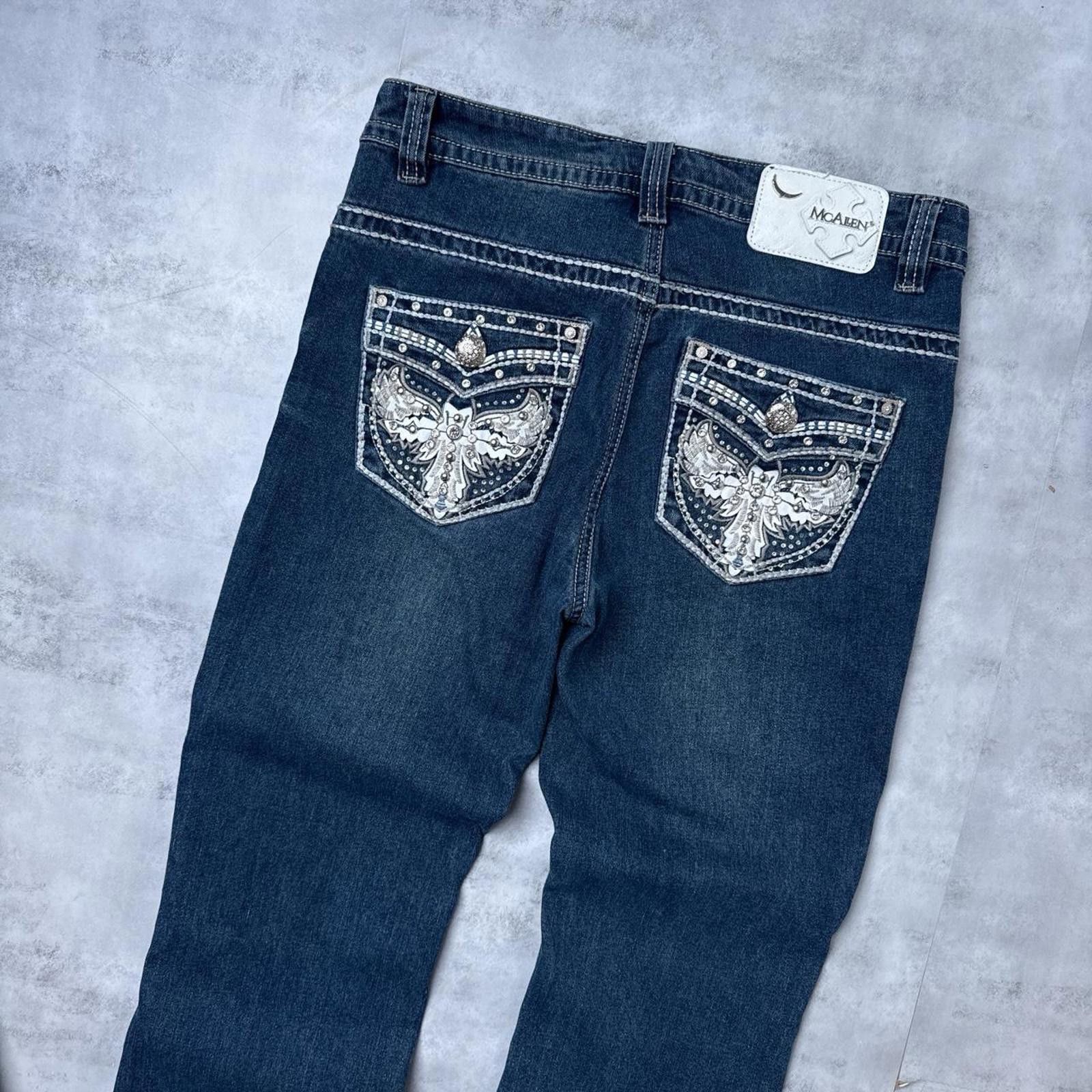 Other Y2K McAllen Blue Bootcut Flared Denim 00s Jeans Size 28" / US 6 / IT 42 - 8 Thumbnail