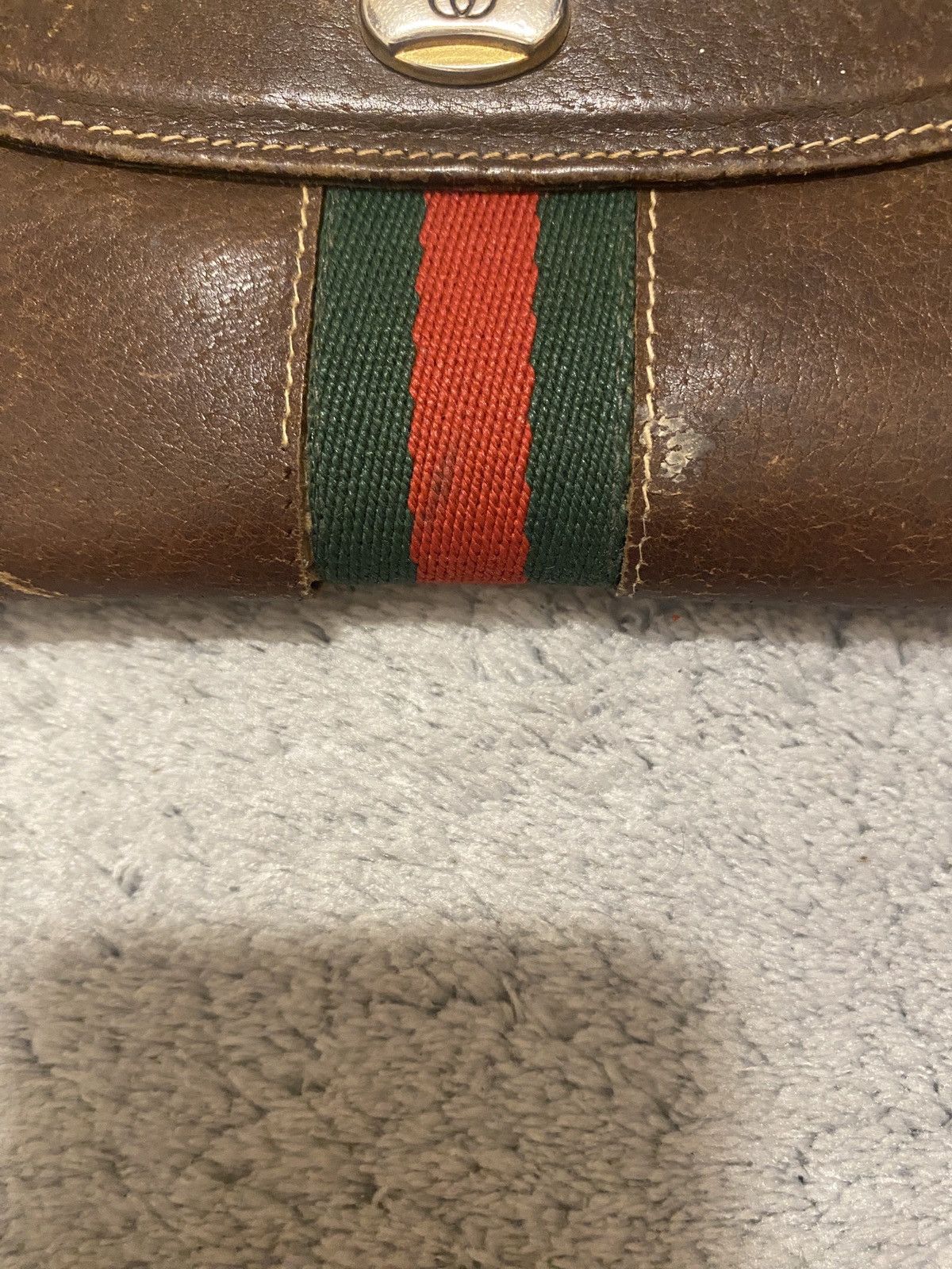 Gucci Gucci Brown Leather Vintage Wallet/Coin Purse-Large Size 30 - 4 Thumbnail