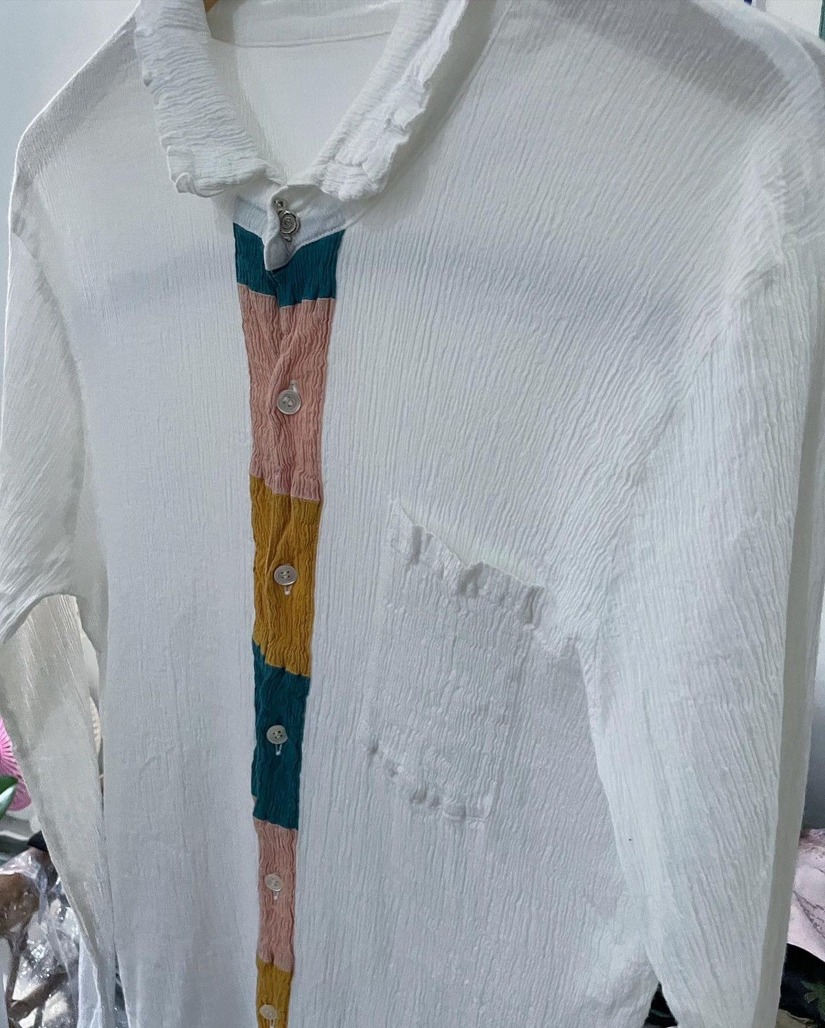 Japanese Brand × Pleats Please Issey Miyake × Tsumori Chisato Vintage Tsumori chisato pleats shirt Size US M / EU 48-50 / 2 - 3 Thumbnail