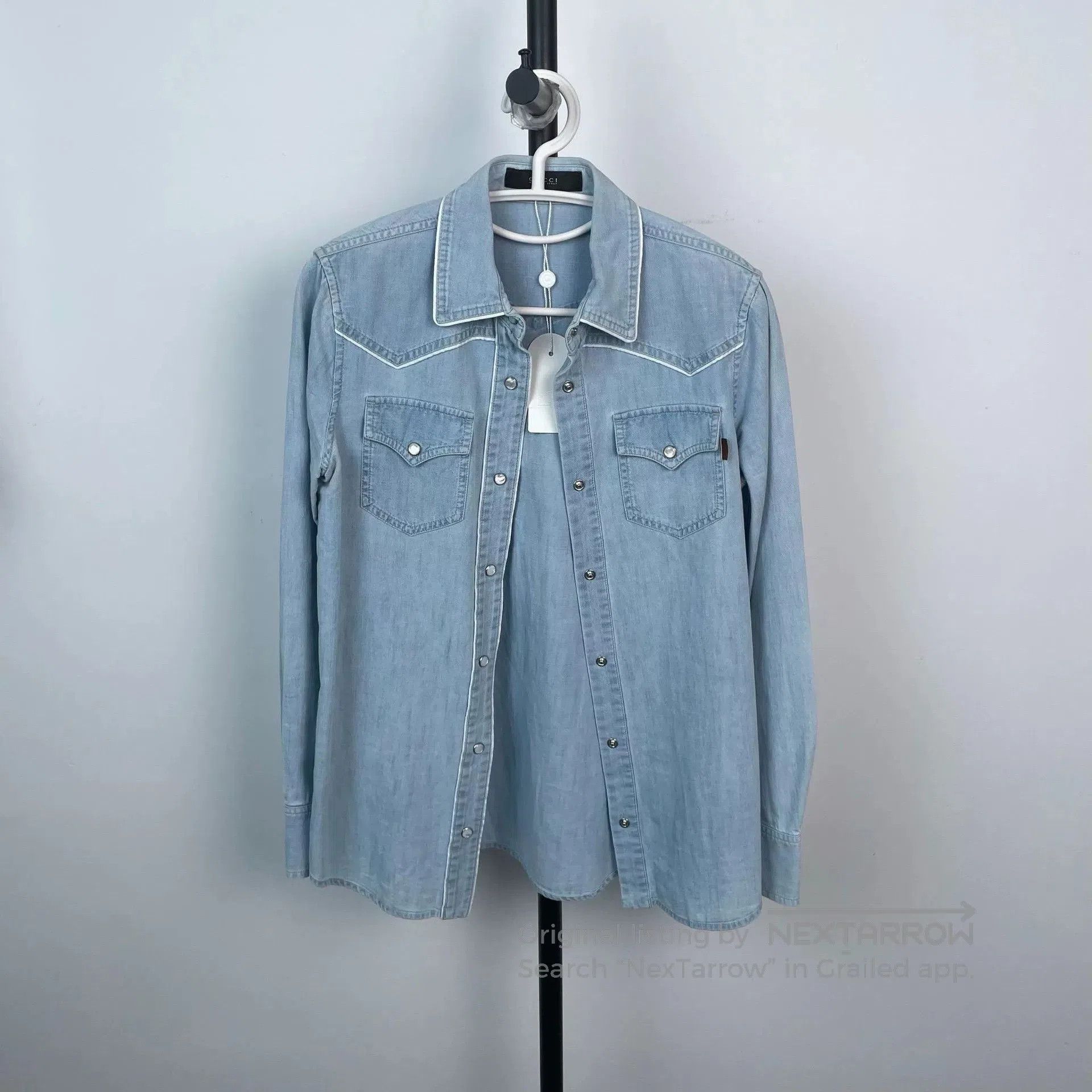 Gucci Gucci Soft Denim Shirt Blue 36. Size XS / US 0-2 / IT 36-38 - 1 Thumbnail