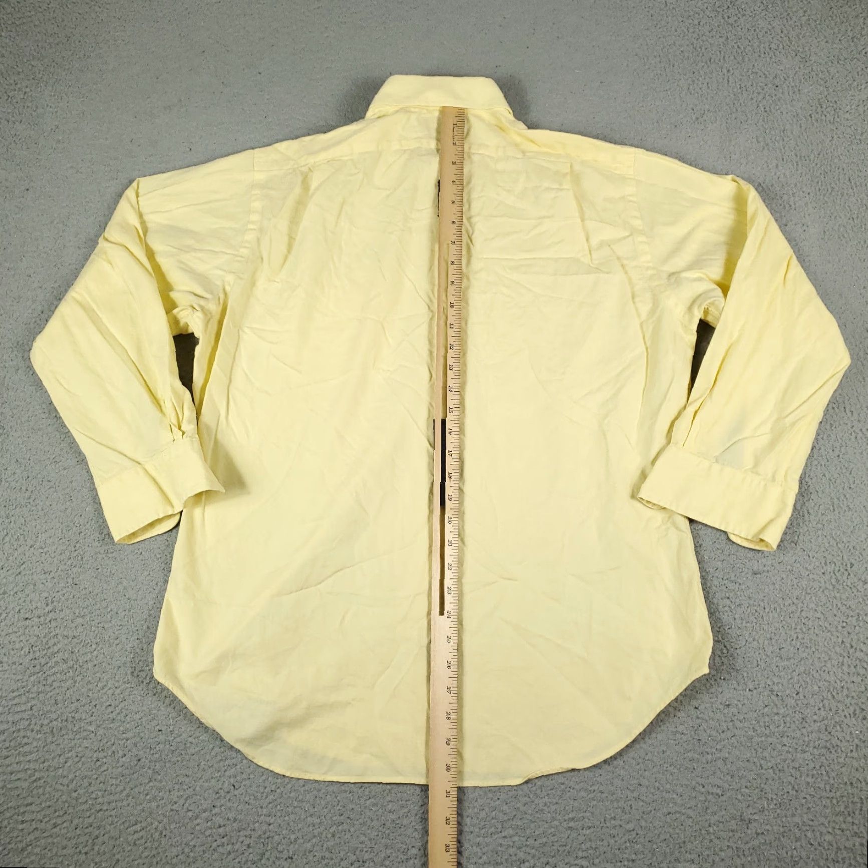 Ralph Lauren Ralph Lauren Dress Shirt Mens 16 Regular Fit Yellow Button Down Long Sleeve Size 42R - 3 Thumbnail