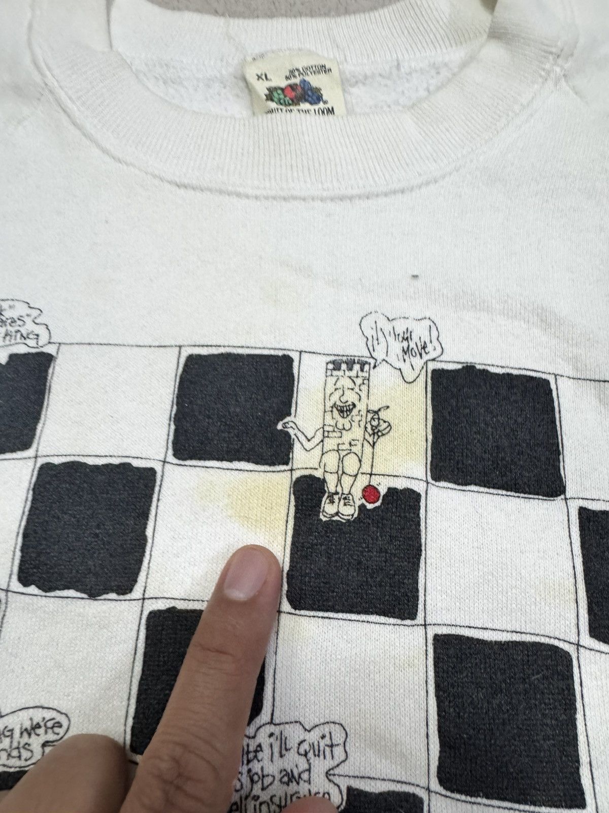 Vintage VTG 1988 JOEL FRIDDELL CHESS STORYBOARD SWEATSHIRT PULLOVER Size US XL / EU 56 / 4 - 4 Thumbnail
