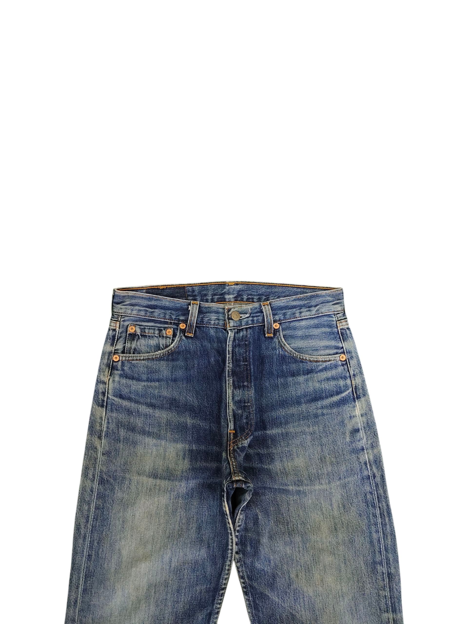 Kapital Vintage 90s Levis 501 Clawmark Distress Faded Denim Jeans Size US 30 / EU 46 - 2 Thumbnail